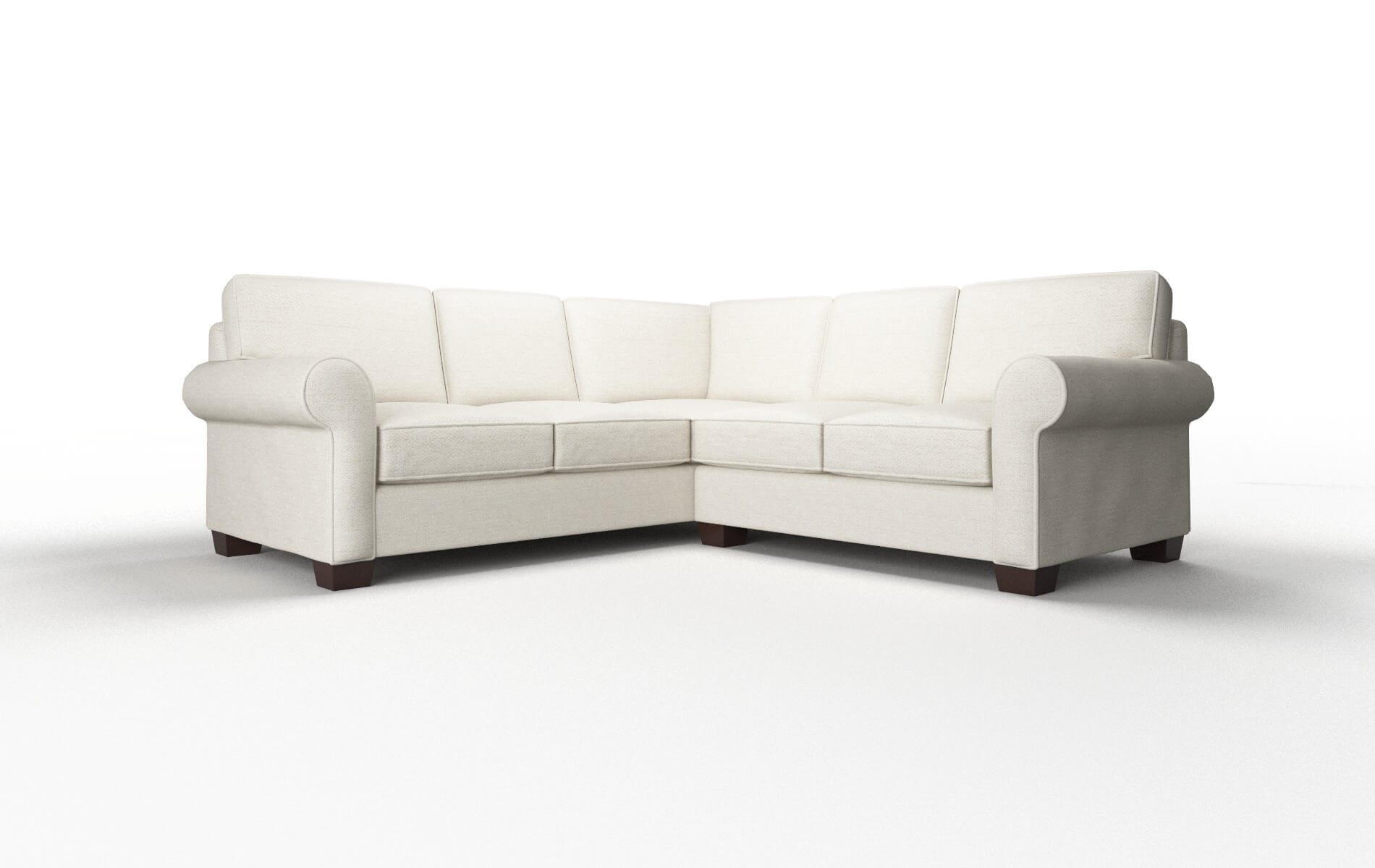 Isabel Catalina Linen Sectional espresso legs