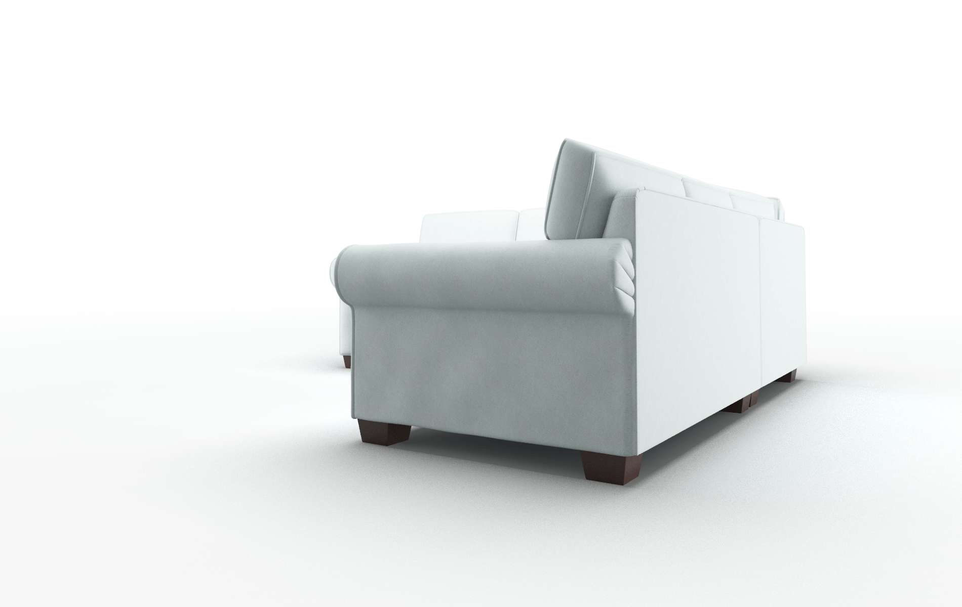 Isabel Clyde Cornflower Sectional espresso legs 4