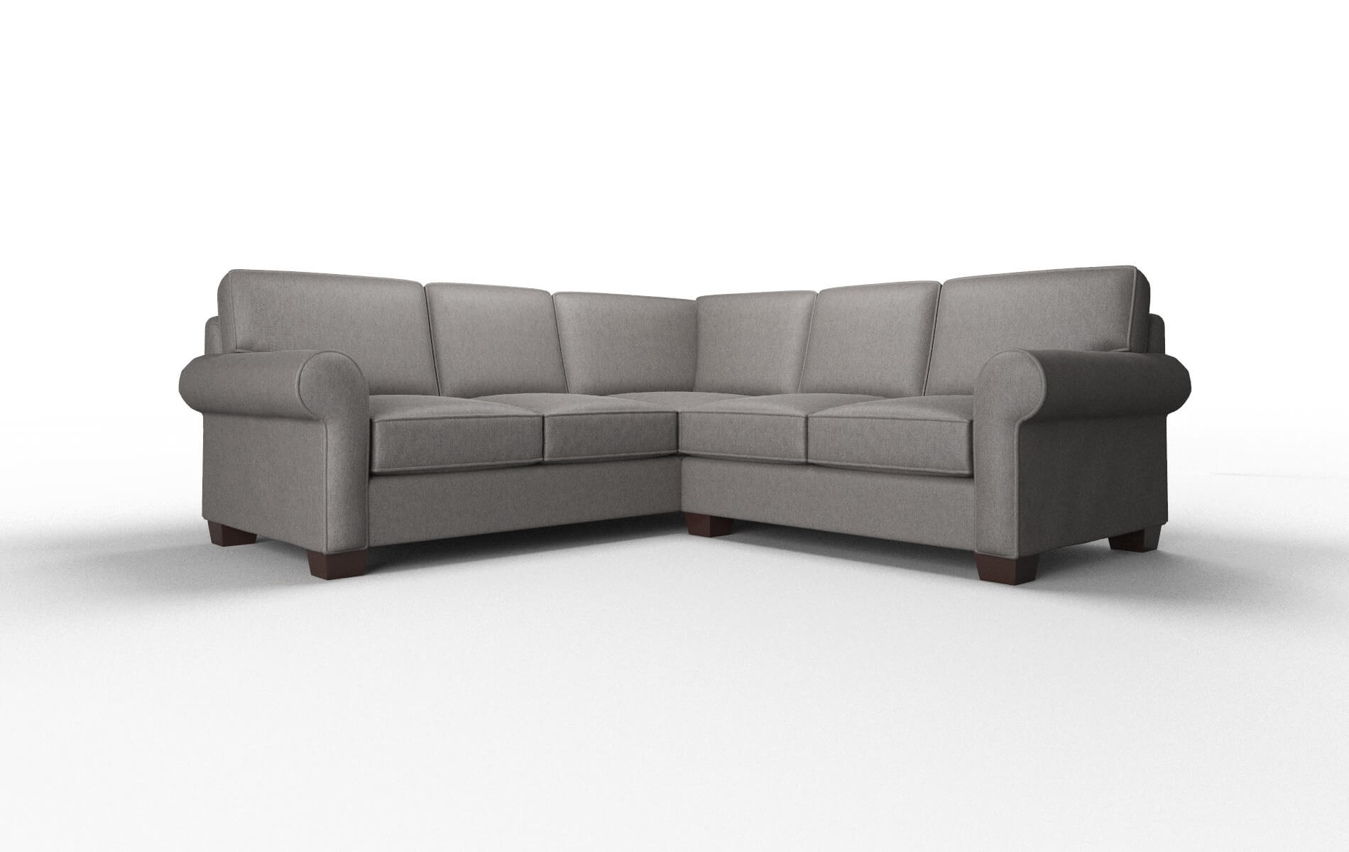 Isabel Cosmo Charcoal Sectional espresso legs 1