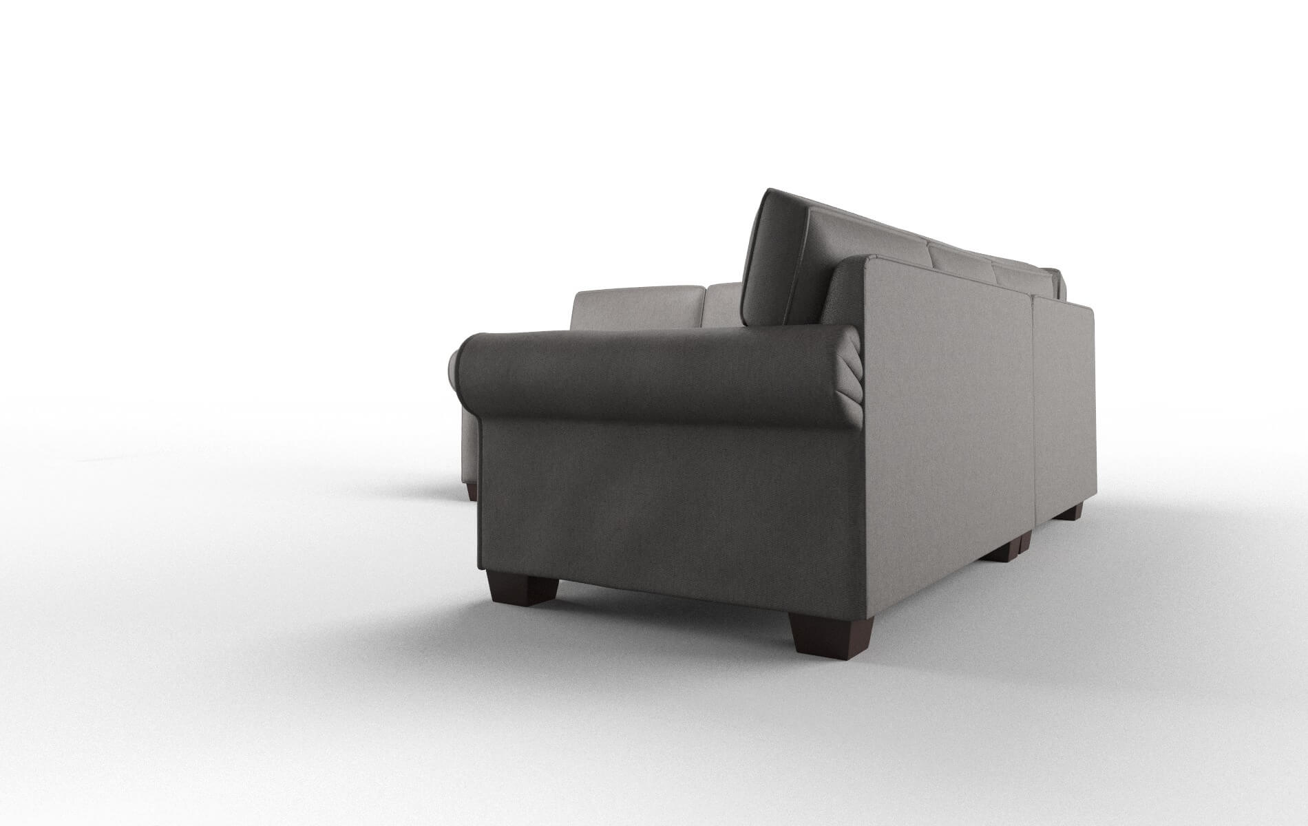 Isabel Cosmo Charcoal Sectional espresso legs 4