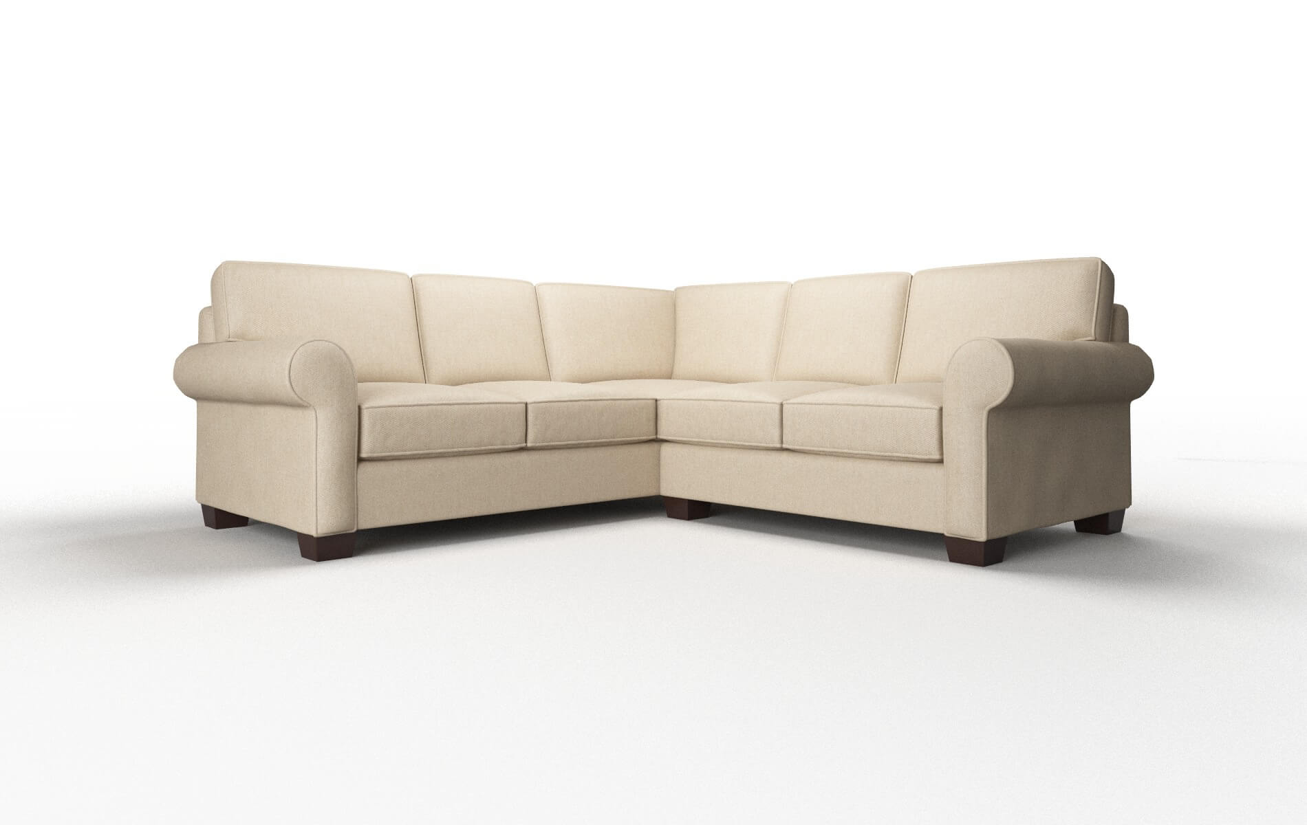 Isabel Cosmo Fawn Sectional espresso legs 1