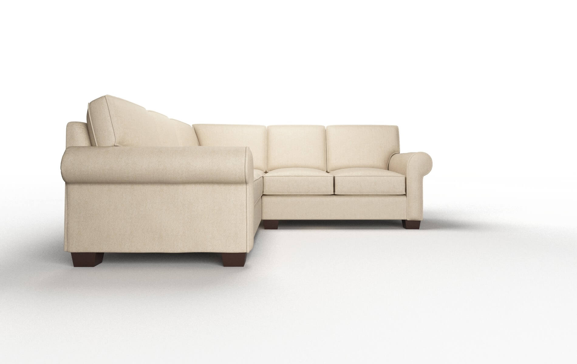Isabel Cosmo Fawn Sectional espresso legs 2