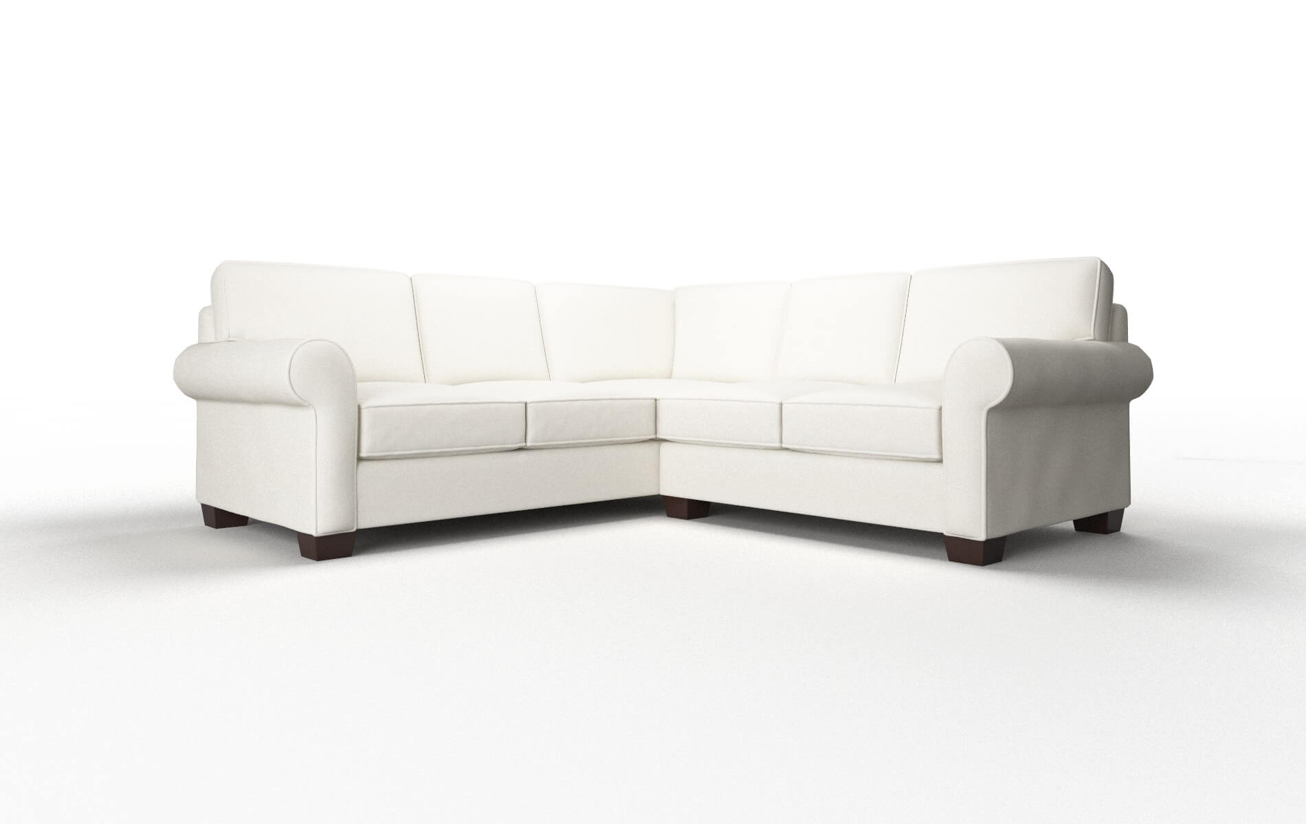 Isabel Cosmo ivory Sectional Espresso Legs  1