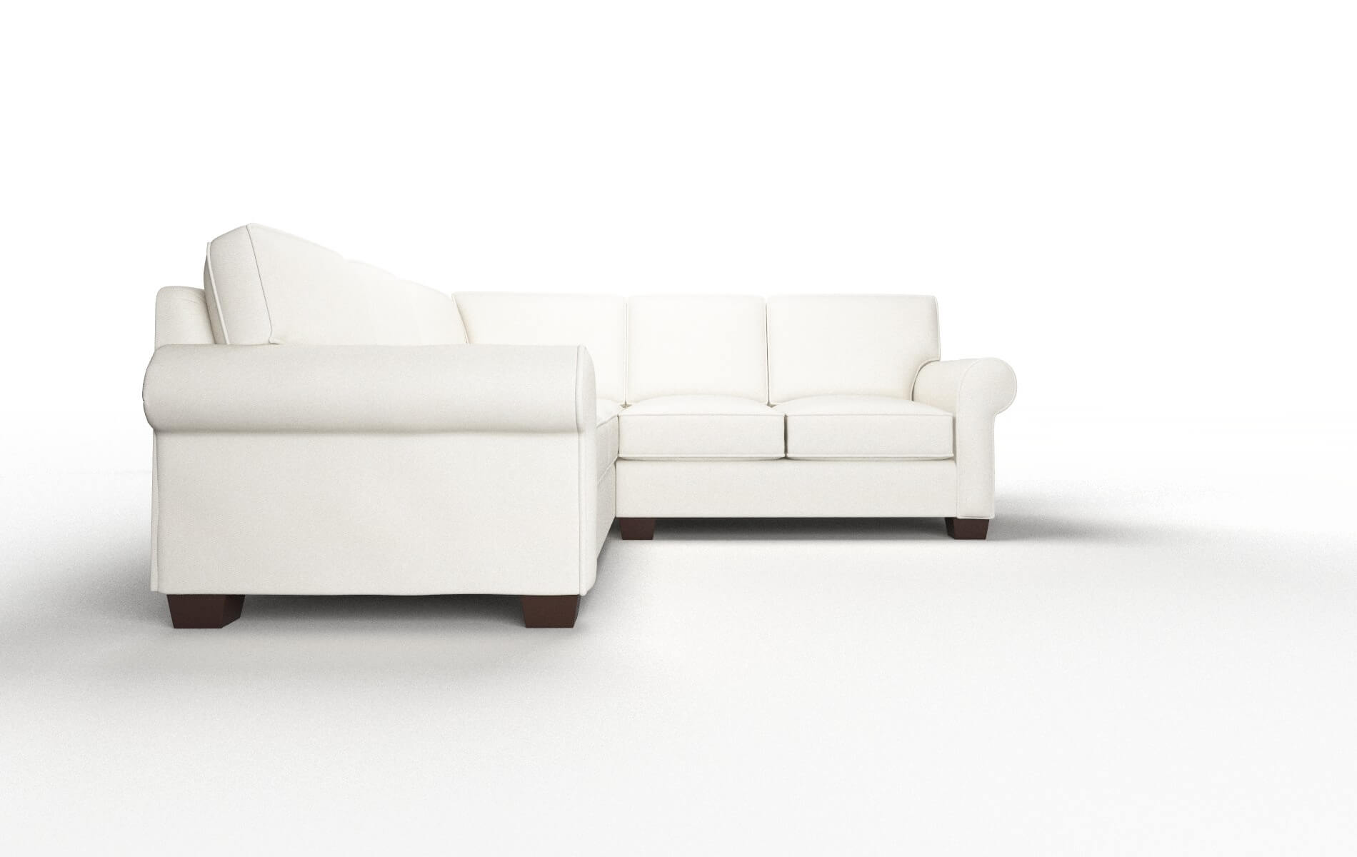 Isabel Cosmo Ivory Sectional espresso legs 2