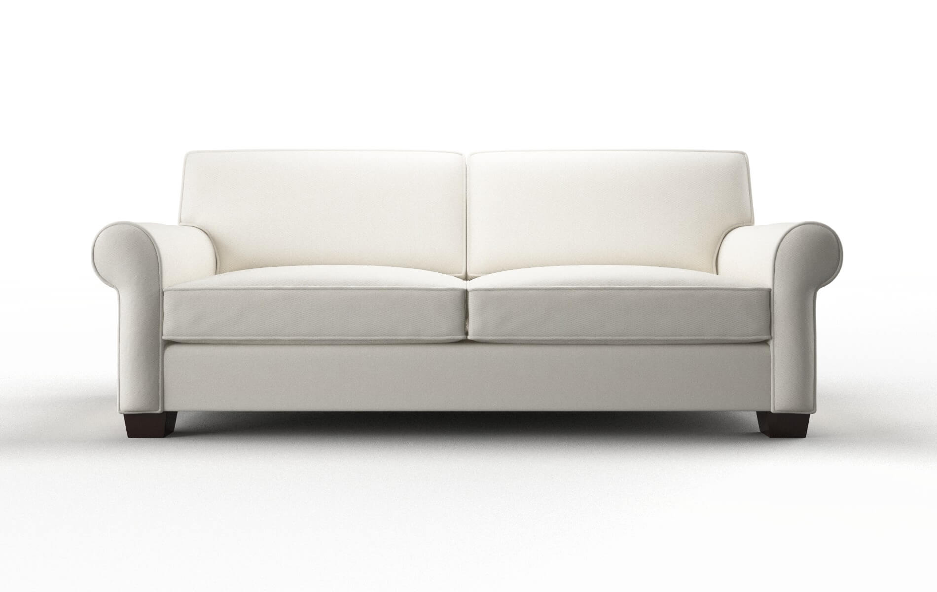 Isabel Cosmo Ivory Sofa espresso legs 1