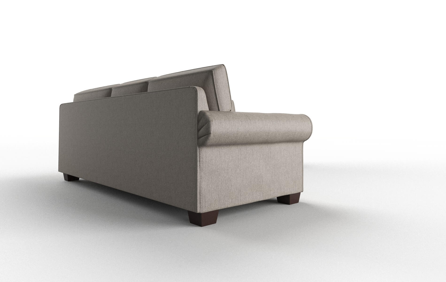 Isabel Cosmo Taupe Sectional espresso legs 3