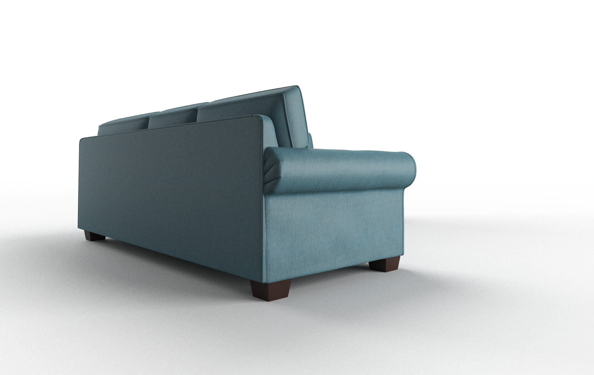 Isabel Cosmo Teal Sectional espresso legs 3