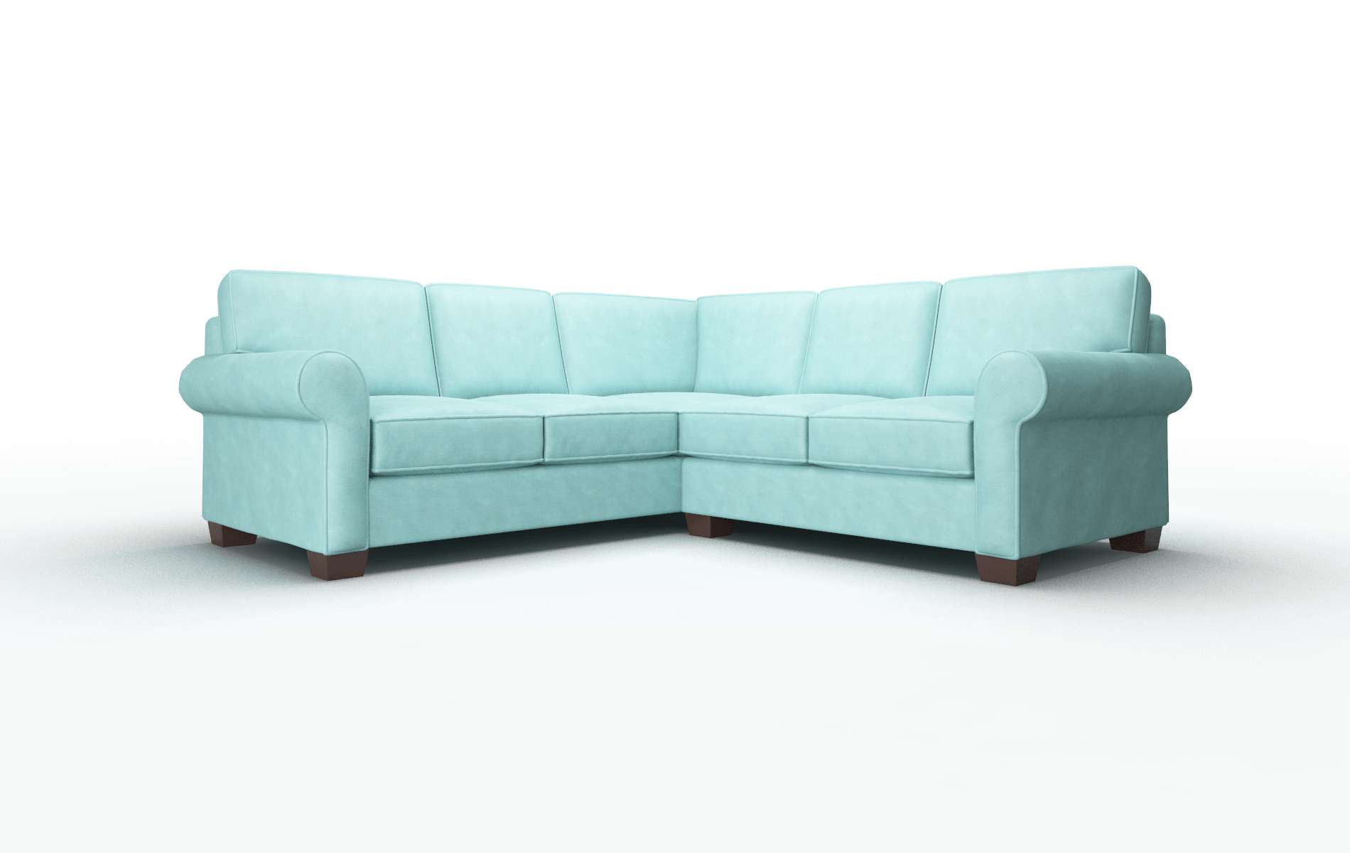 Isabel Curious turquoise Sectional Espresso Legs  1