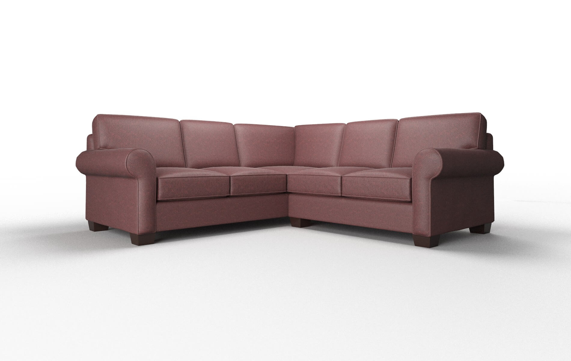 Isabel Derby Berry Sectional espresso legs 1