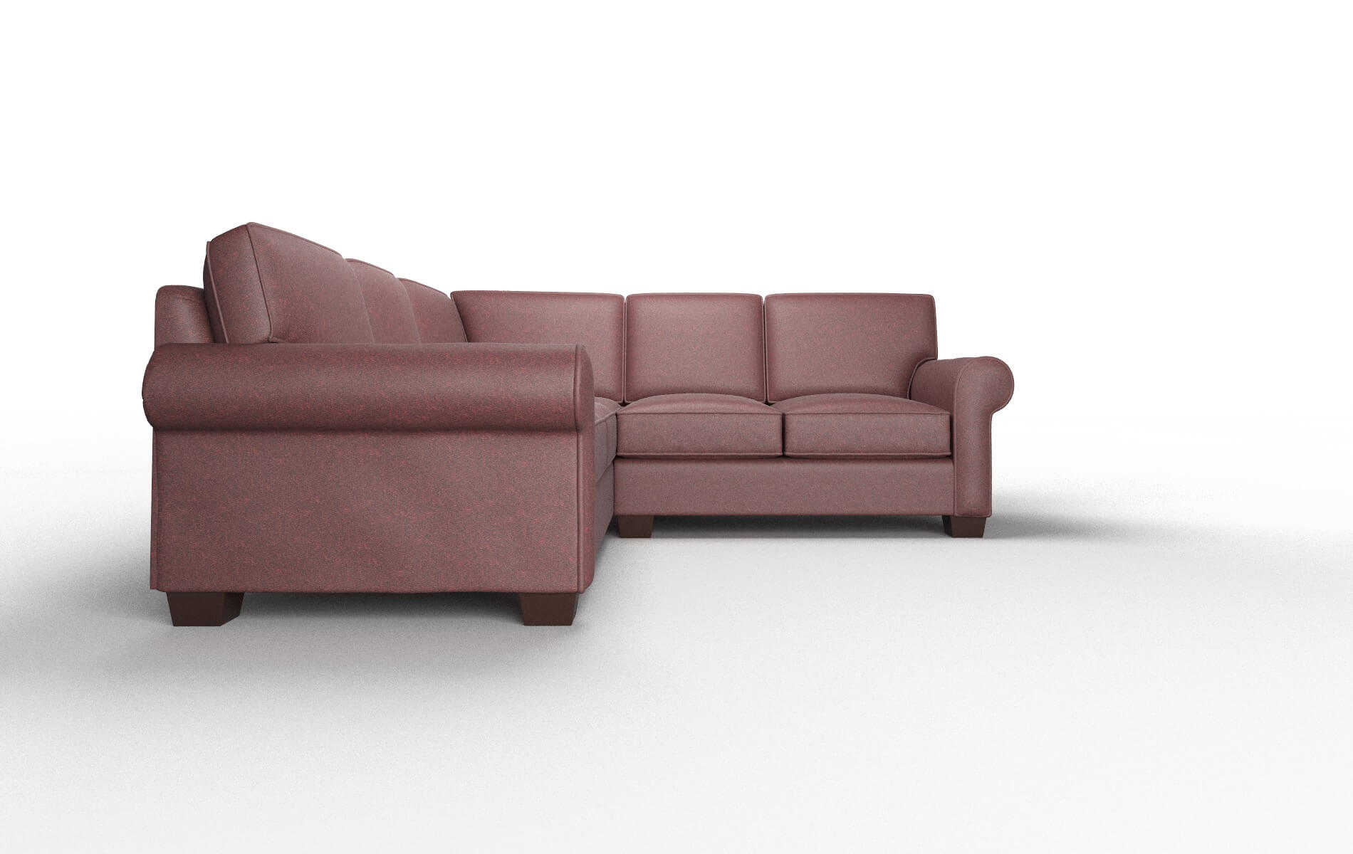 Isabel Derby Berry Sectional espresso legs 2