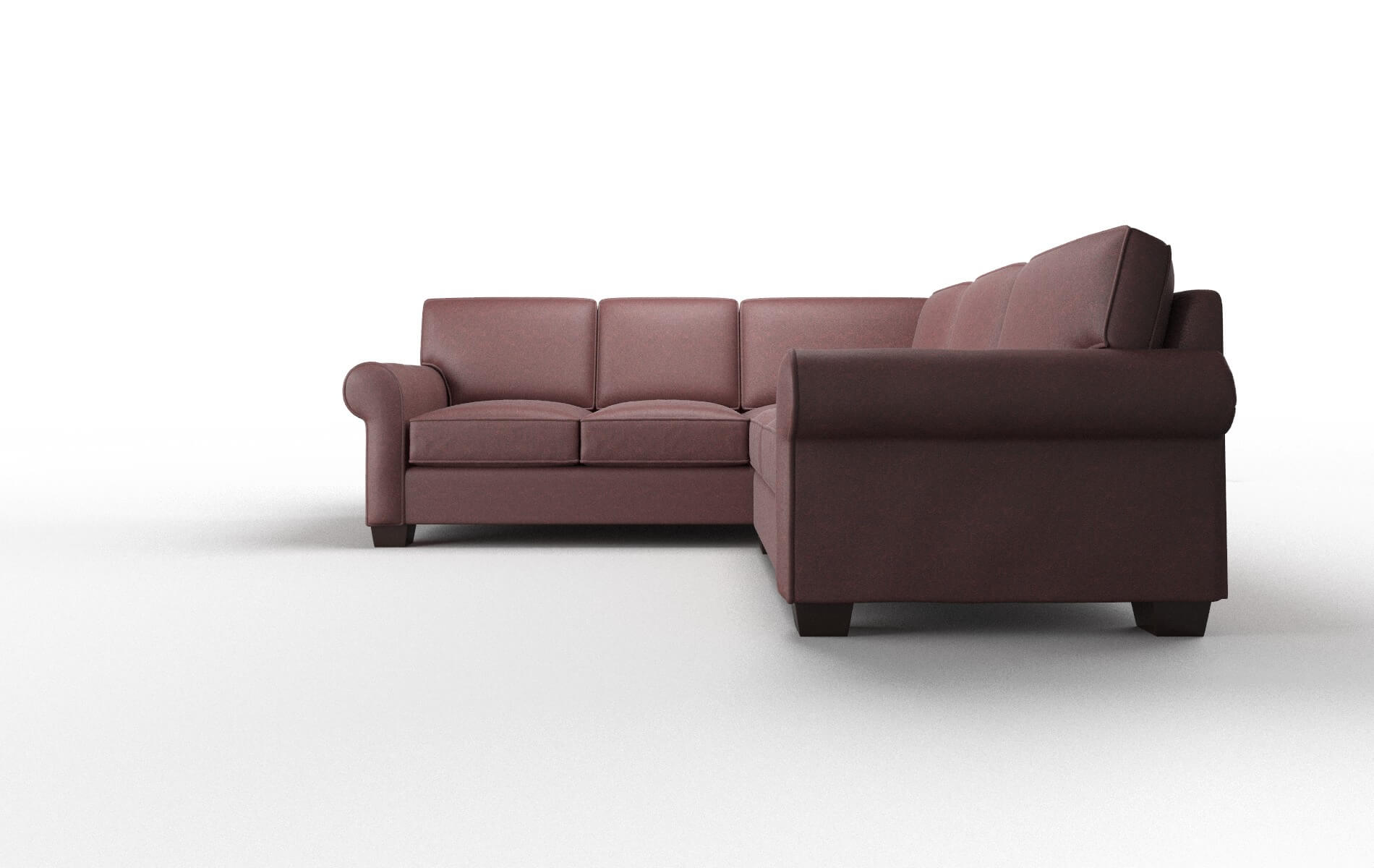 Isabel Derby Berry Sectional espresso legs 5