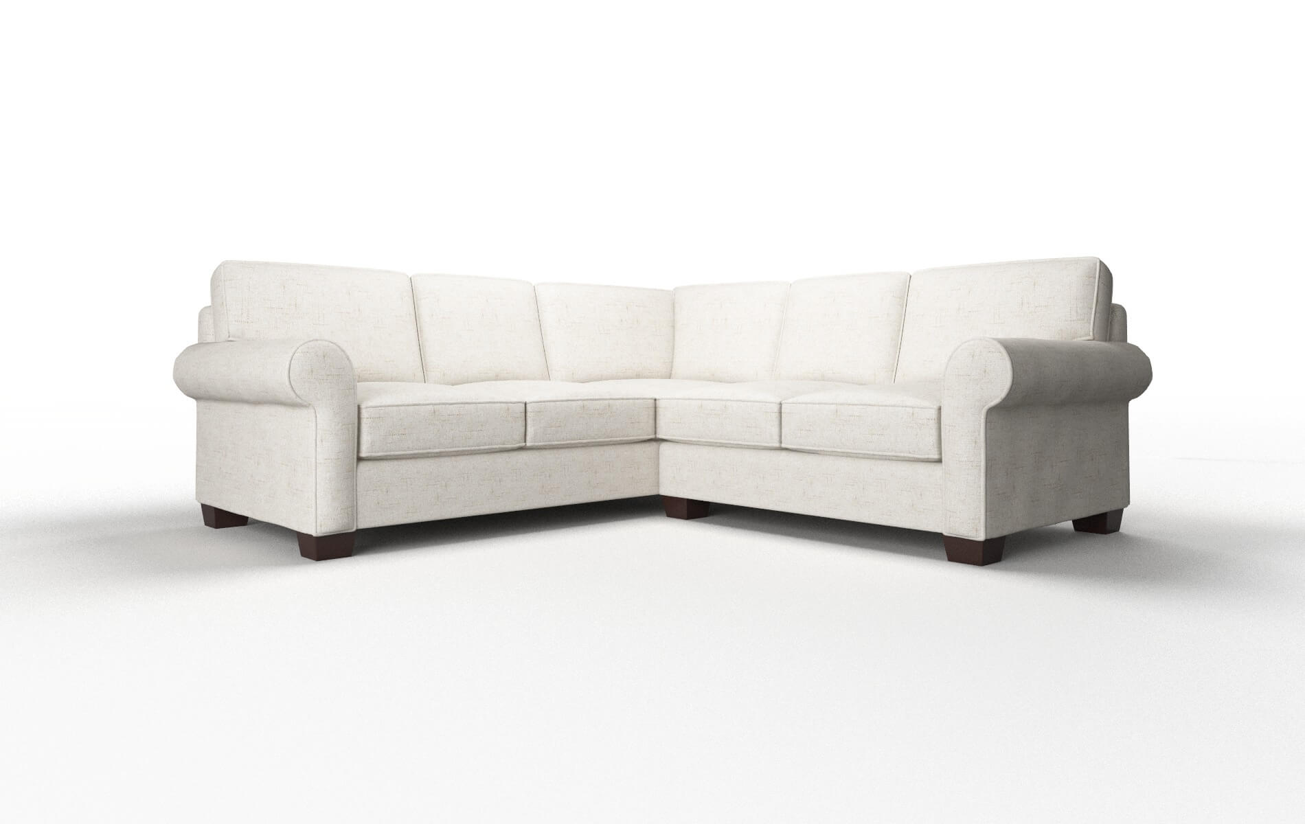 Isabel Derby taupe Sectional Espresso Legs  1