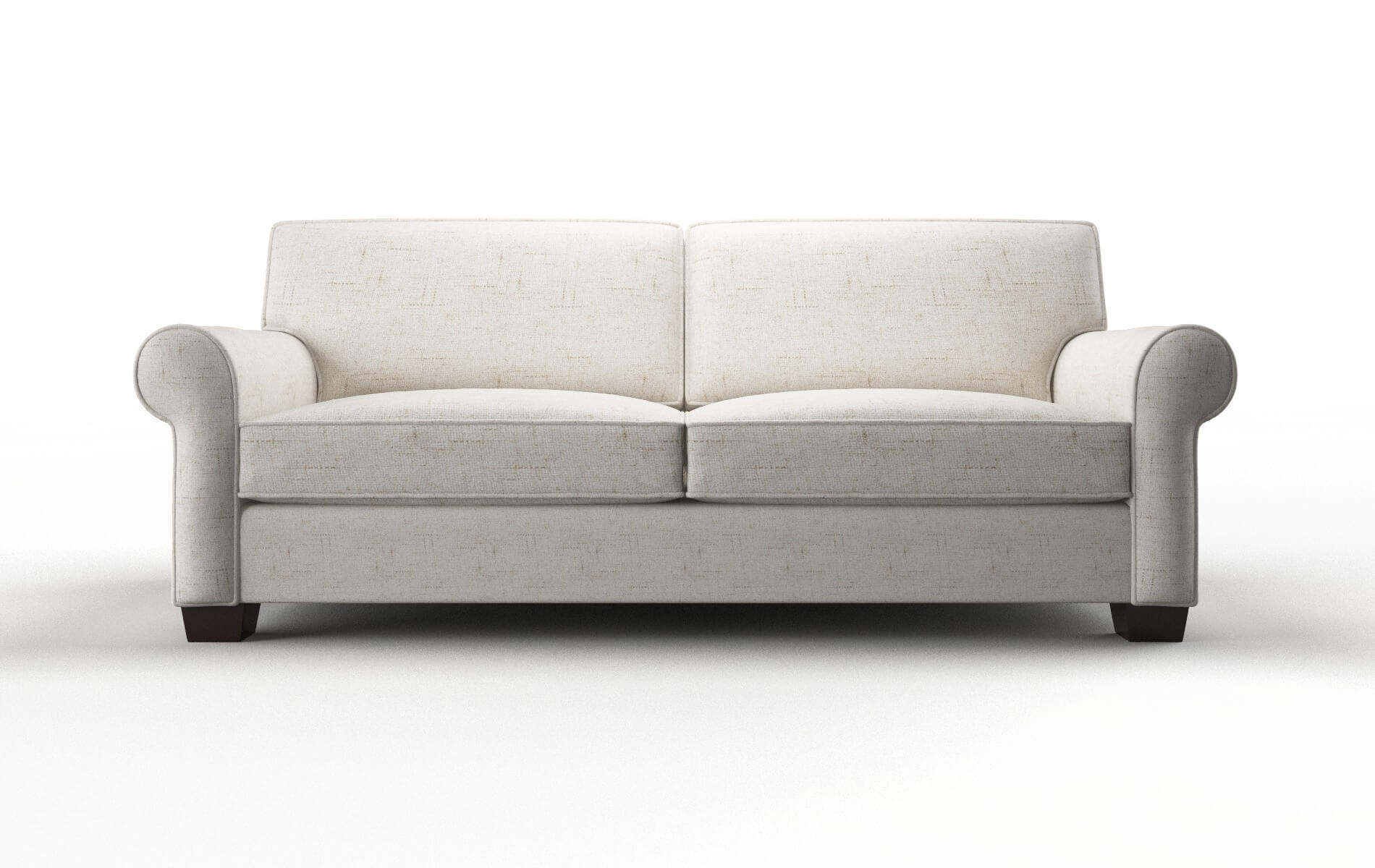 Isabel Derby Taupe Sofa espresso legs 1