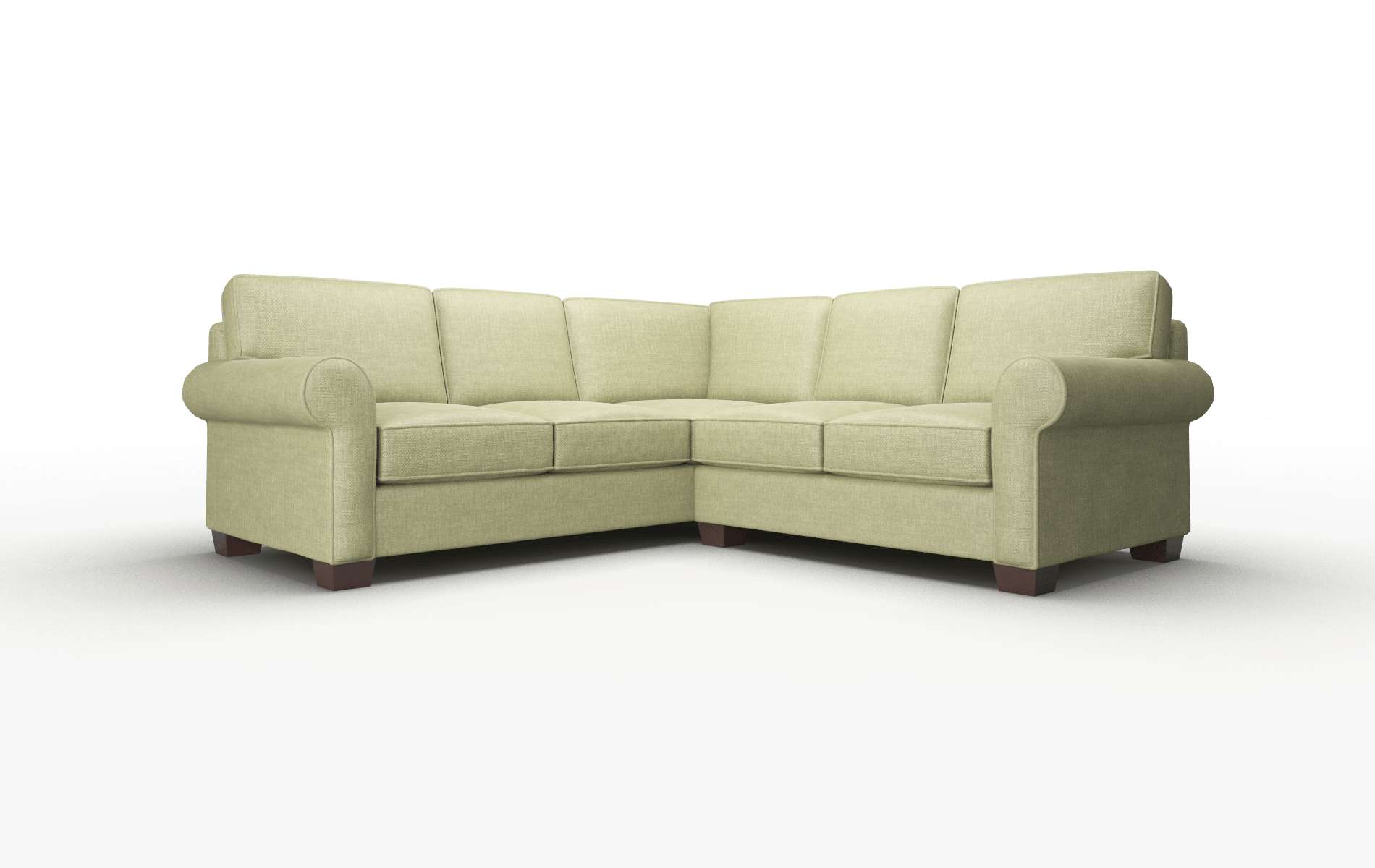 Isabel Durham Lime Sectional espresso legs 1