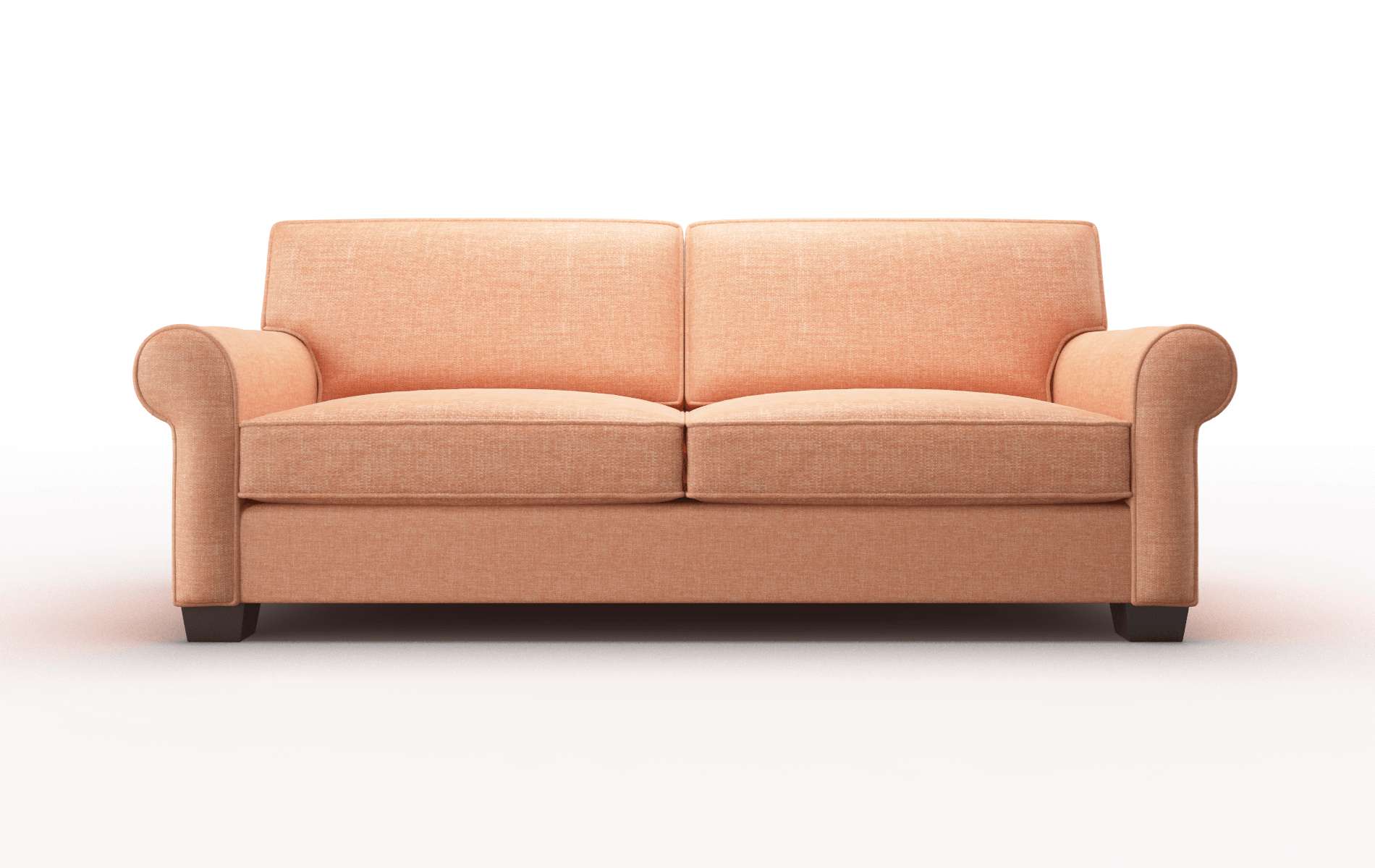 Isabel Durham Tangerine Sofa espresso legs 1