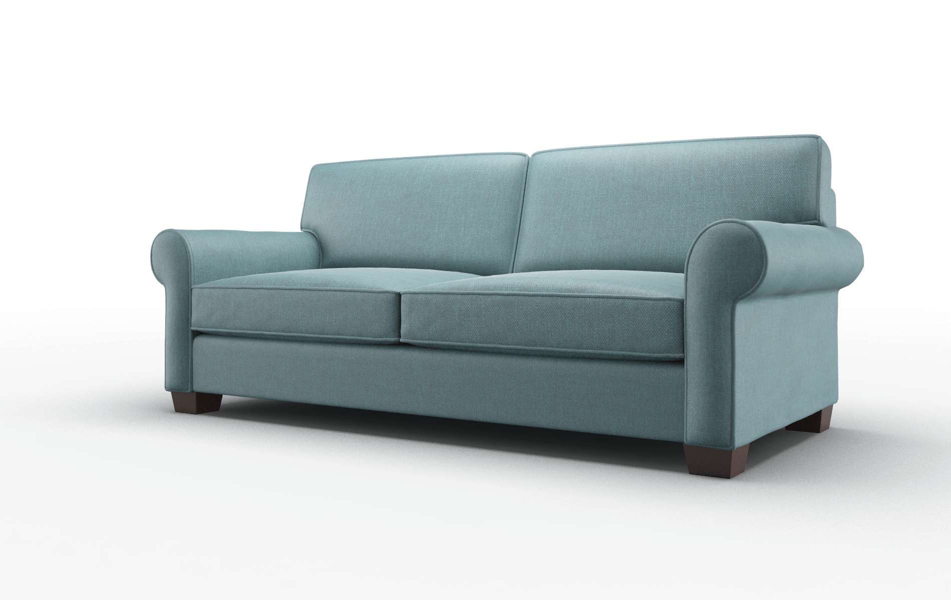 Isabel Elliot Teal Sofa espresso legs 4