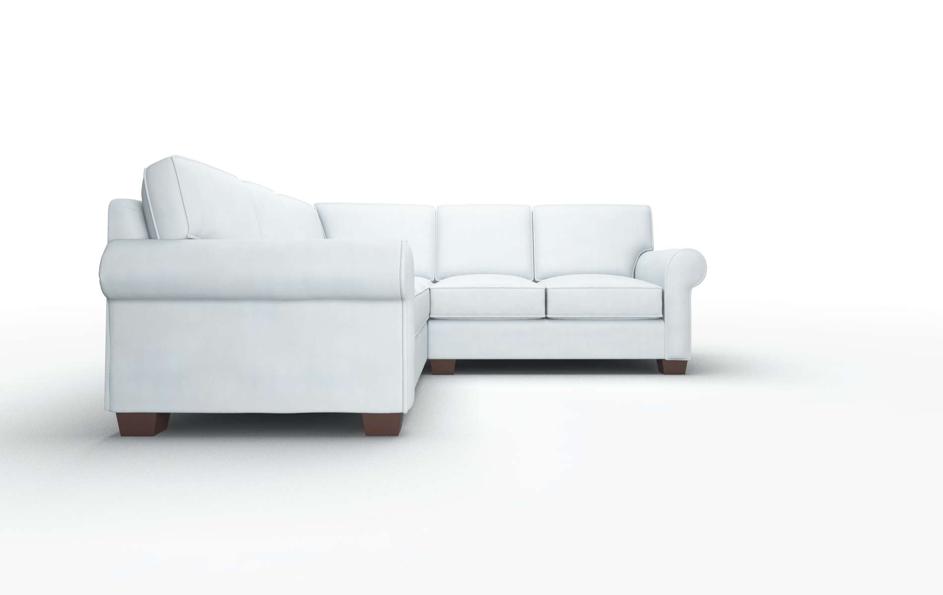 Isabel Hathaway Aqua Sectional espresso legs 2