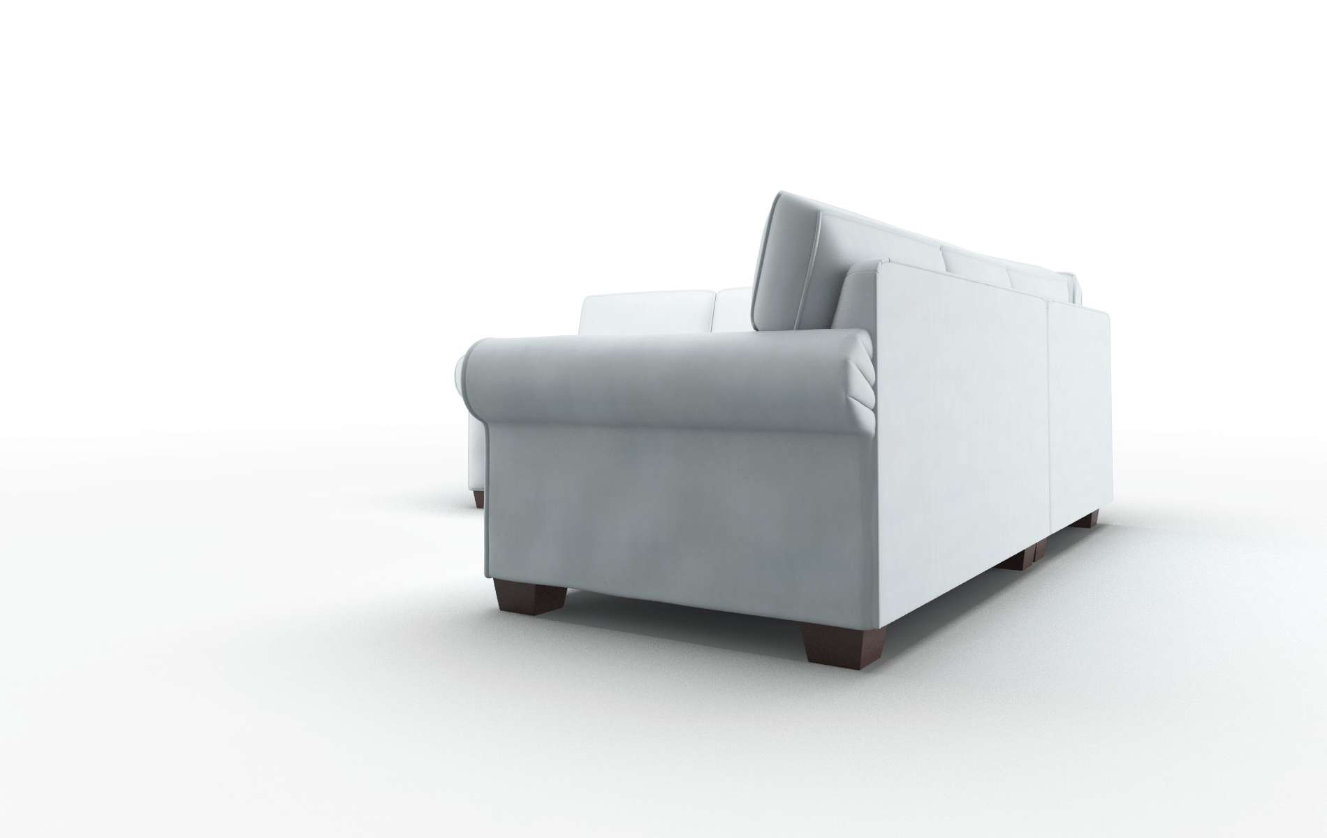 Isabel Hathaway Aqua Sectional espresso legs 4