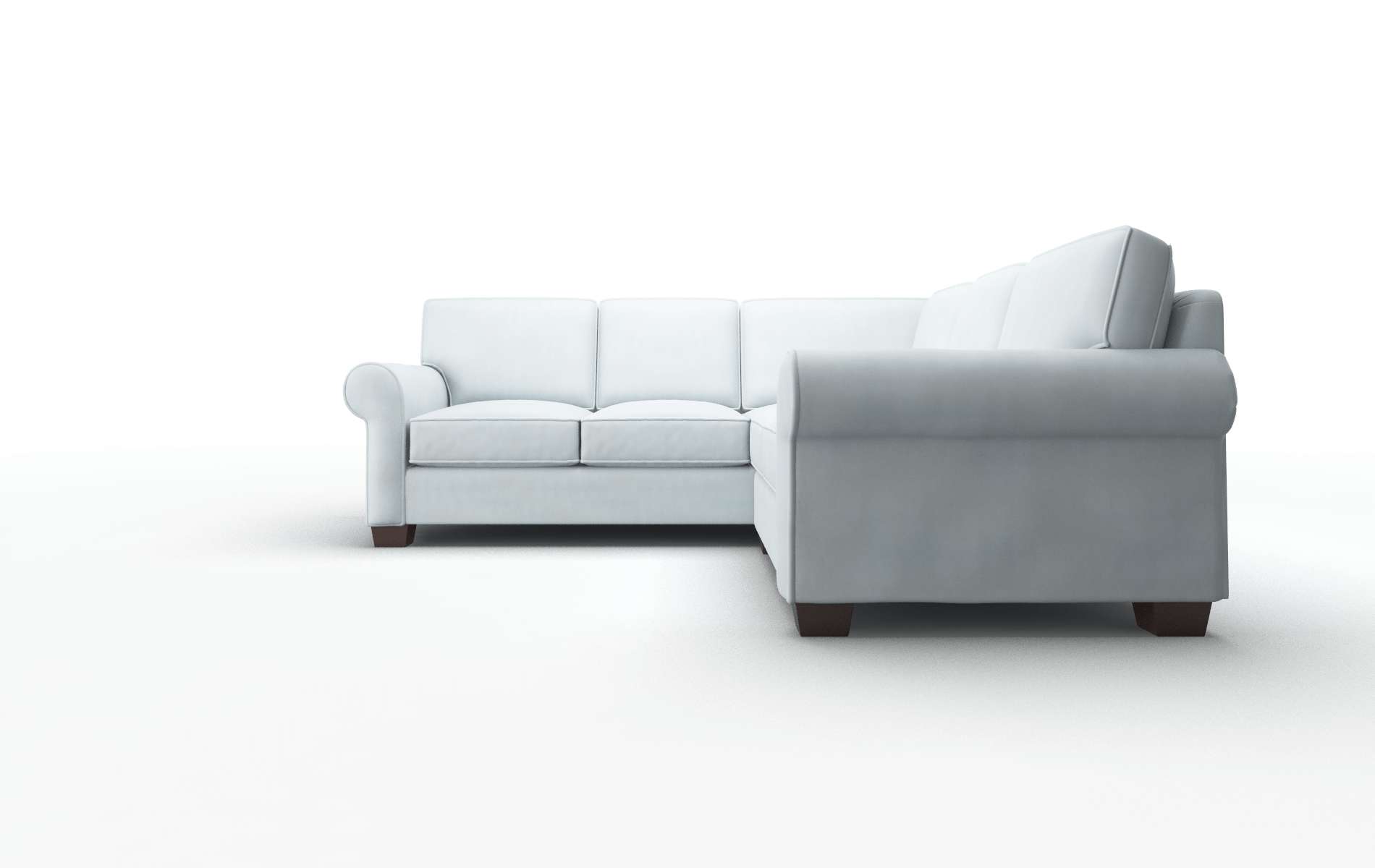 Isabel Hathaway Aqua Sectional espresso legs 5