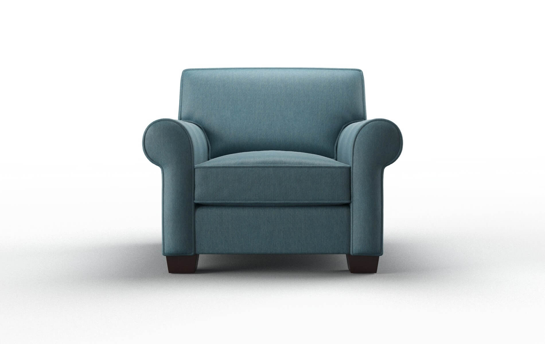 Isabel Hepburn Teal Chair espresso legs 1