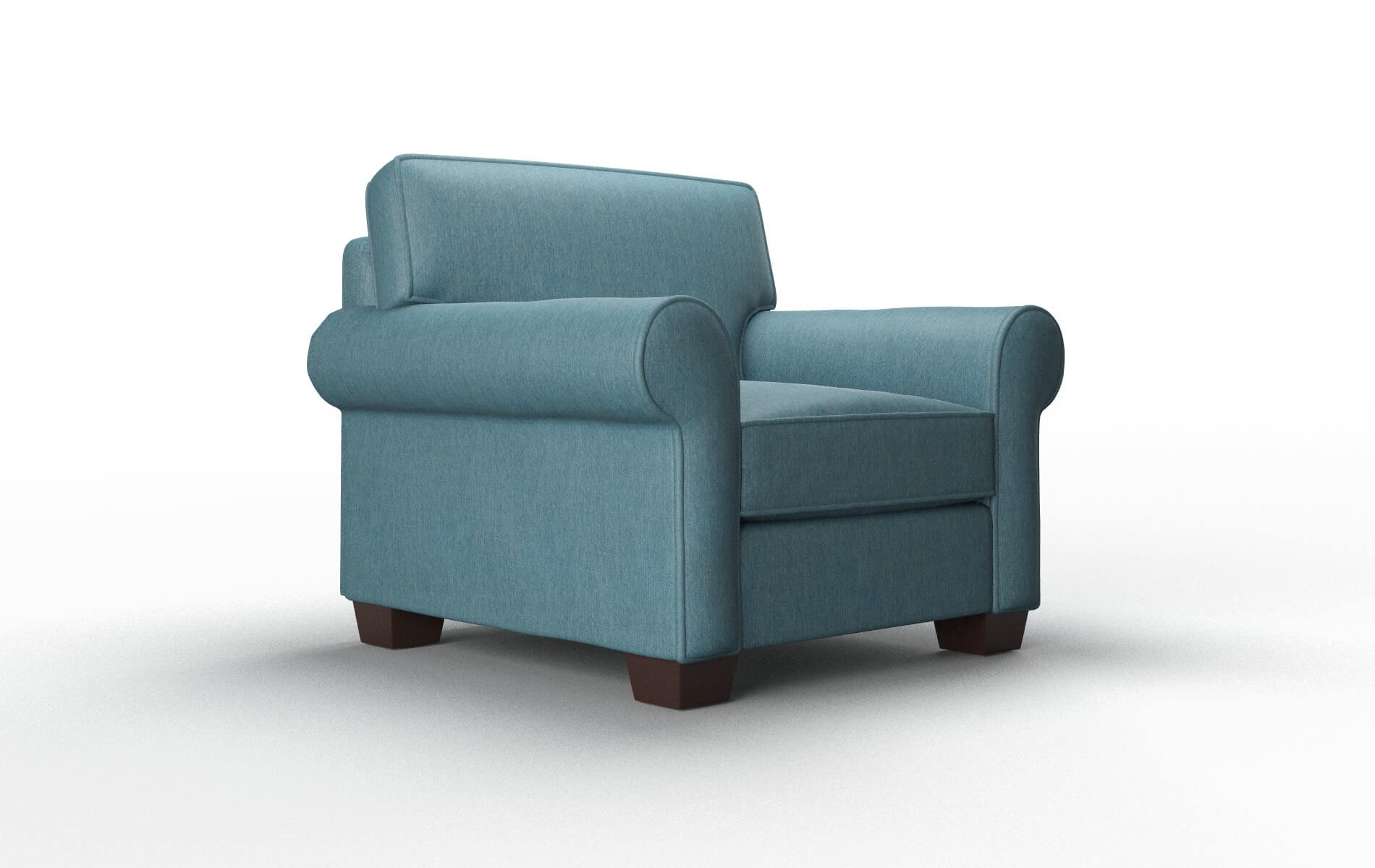 Isabel Hepburn Teal Chair espresso legs 2