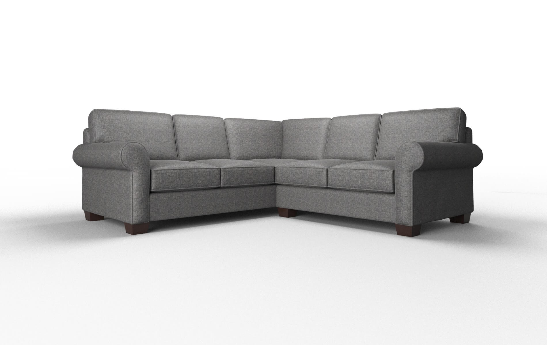 Isabel Insight Charcoal Sectional espresso legs 1