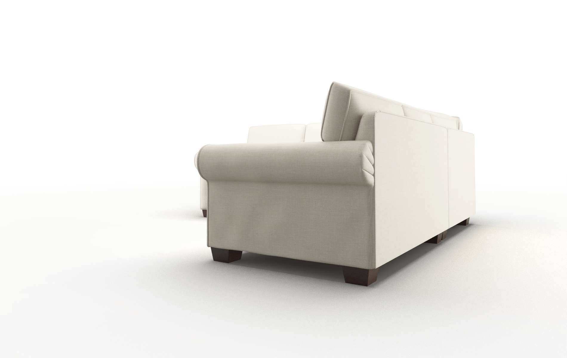 Isabel Keylargo Almond Sectional espresso legs 4