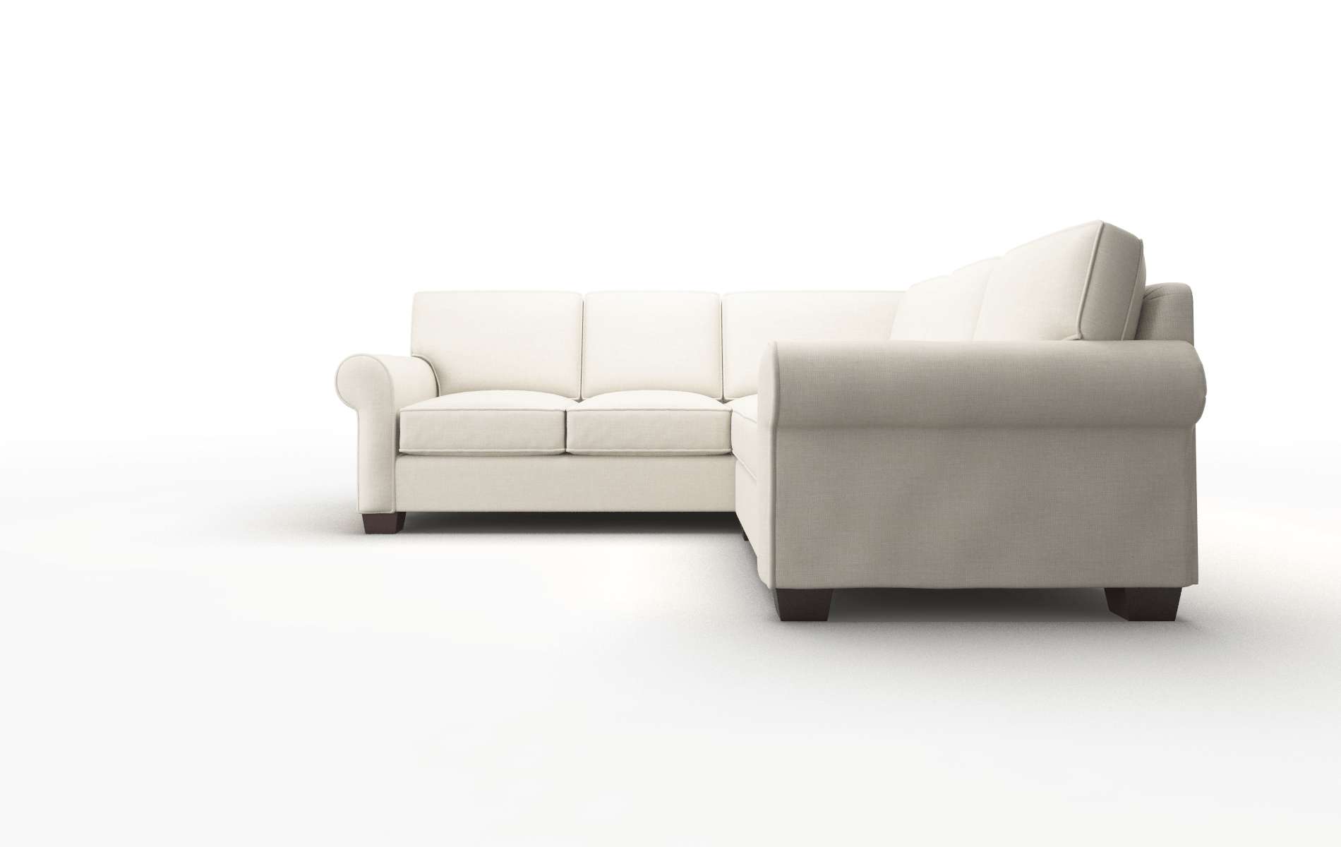 Isabel Keylargo Almond Sectional espresso legs 5