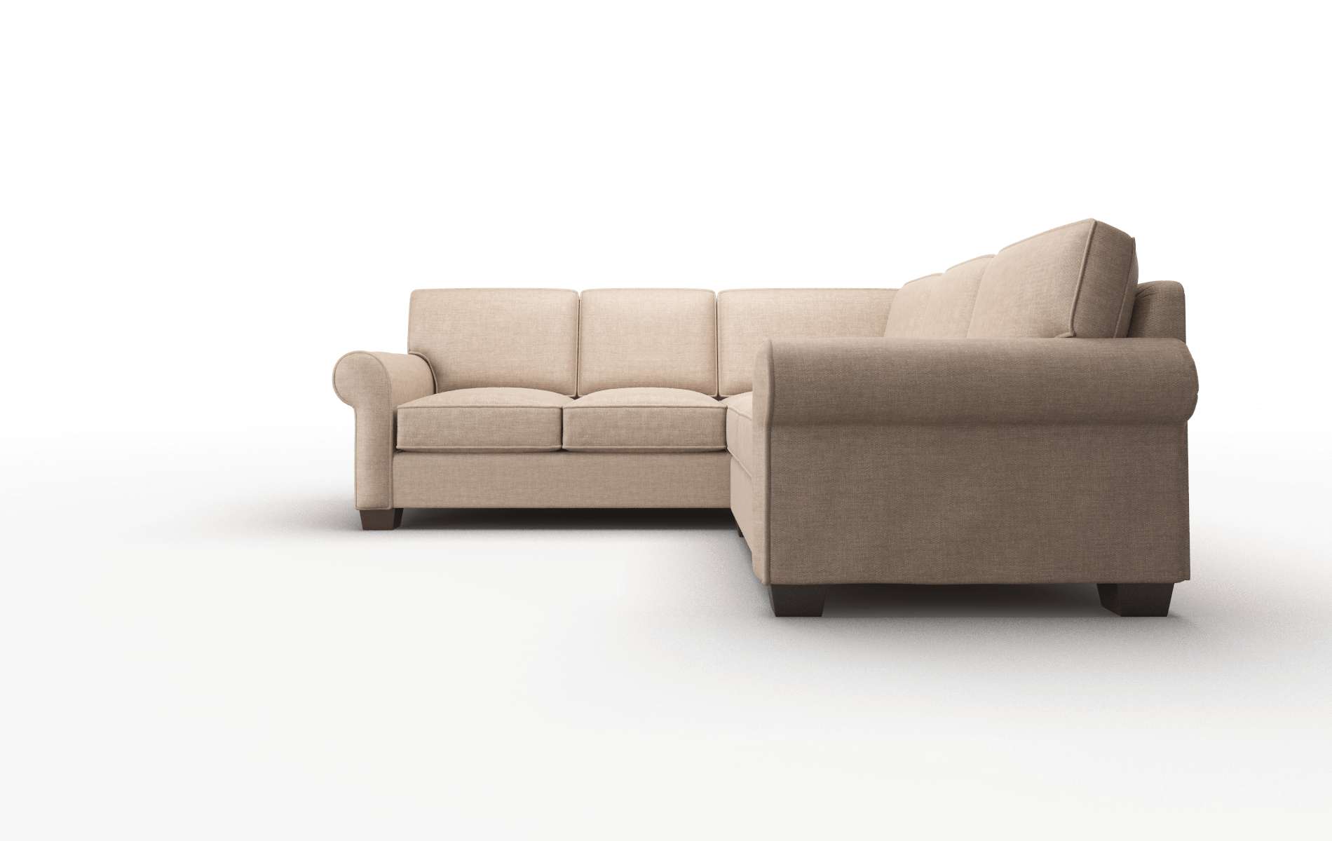 Isabel Keylargo Mink Sectional espresso legs 5