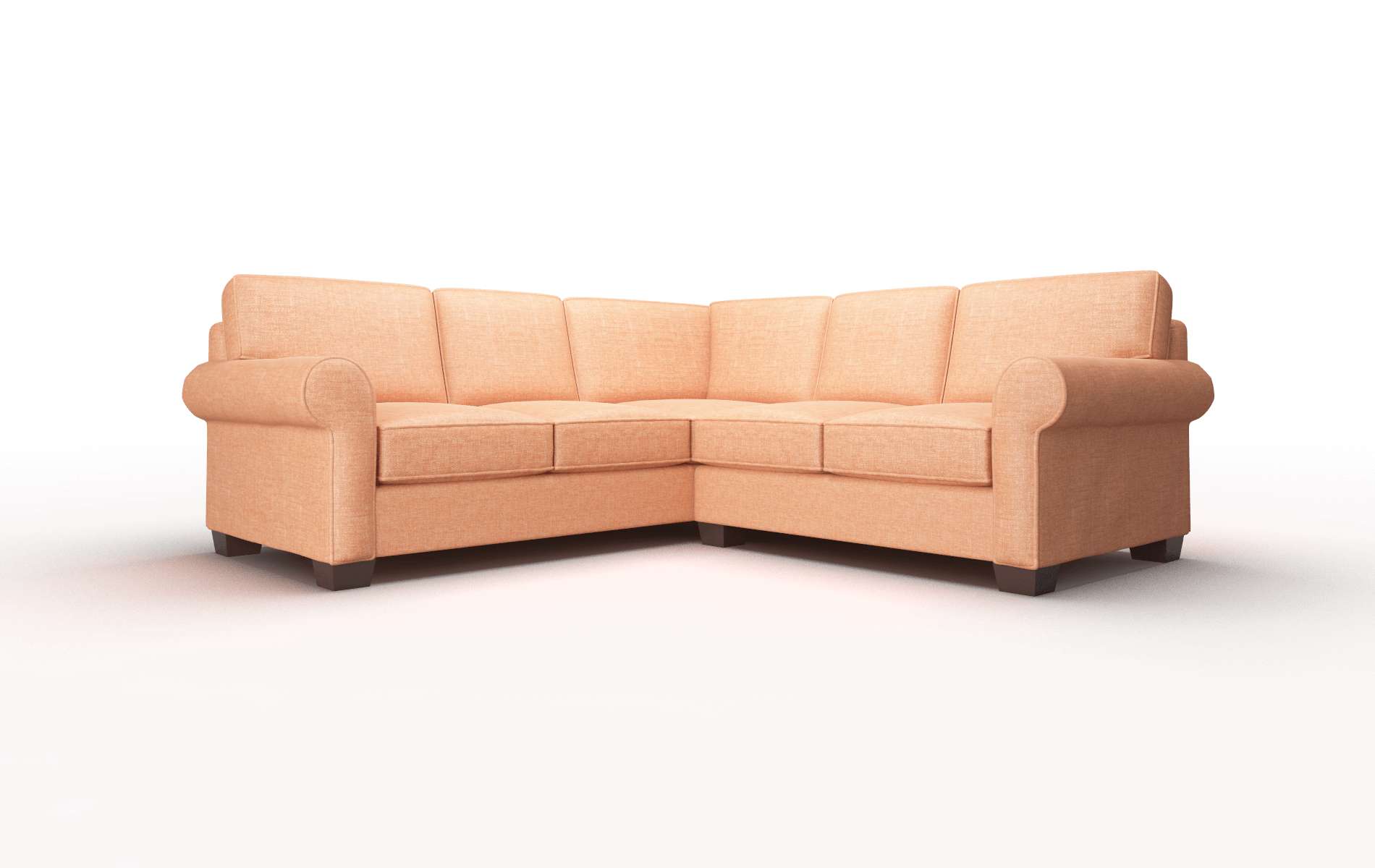 Isabel Keylargo Terracotta Sectional espresso legs 1