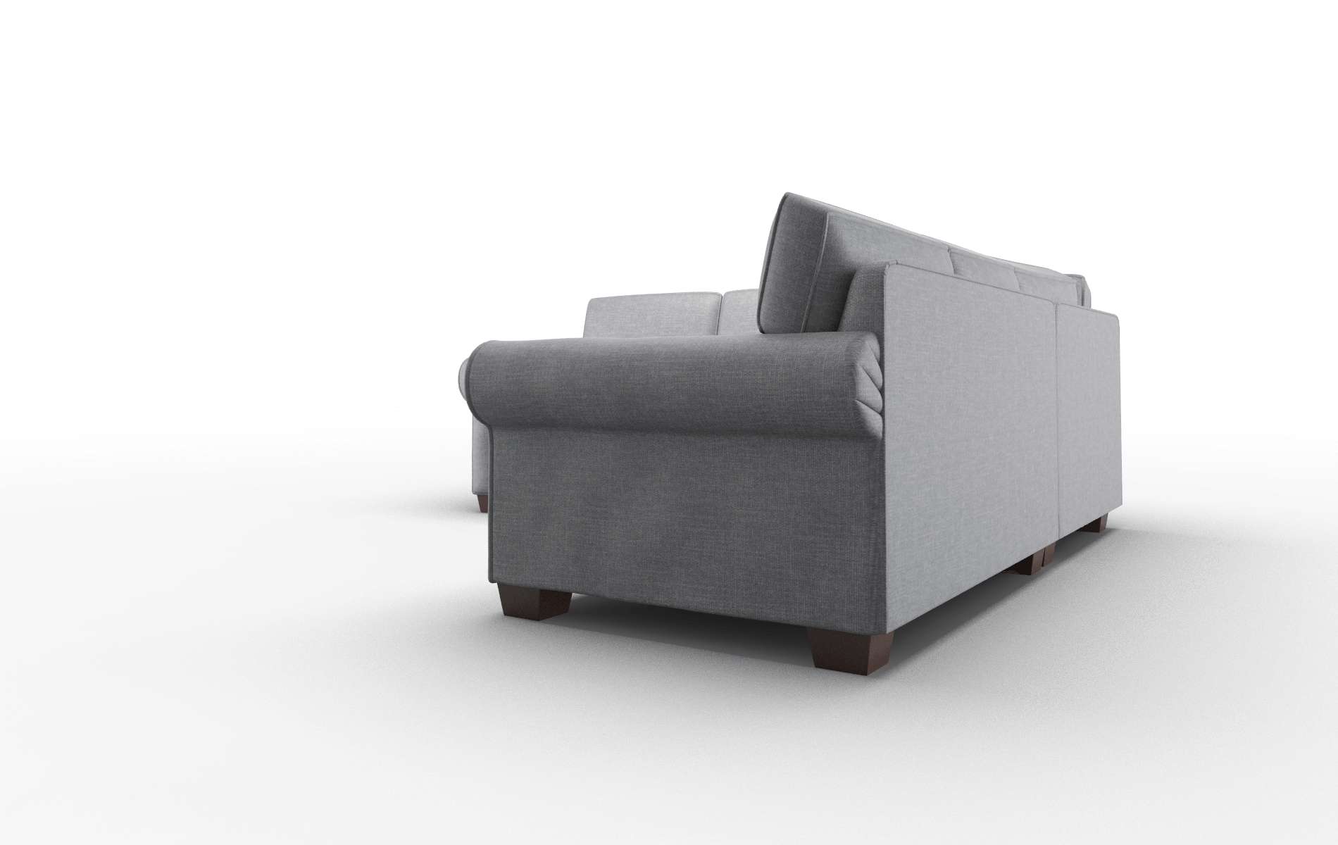 Isabel Lana Onyx Sectional espresso legs 4