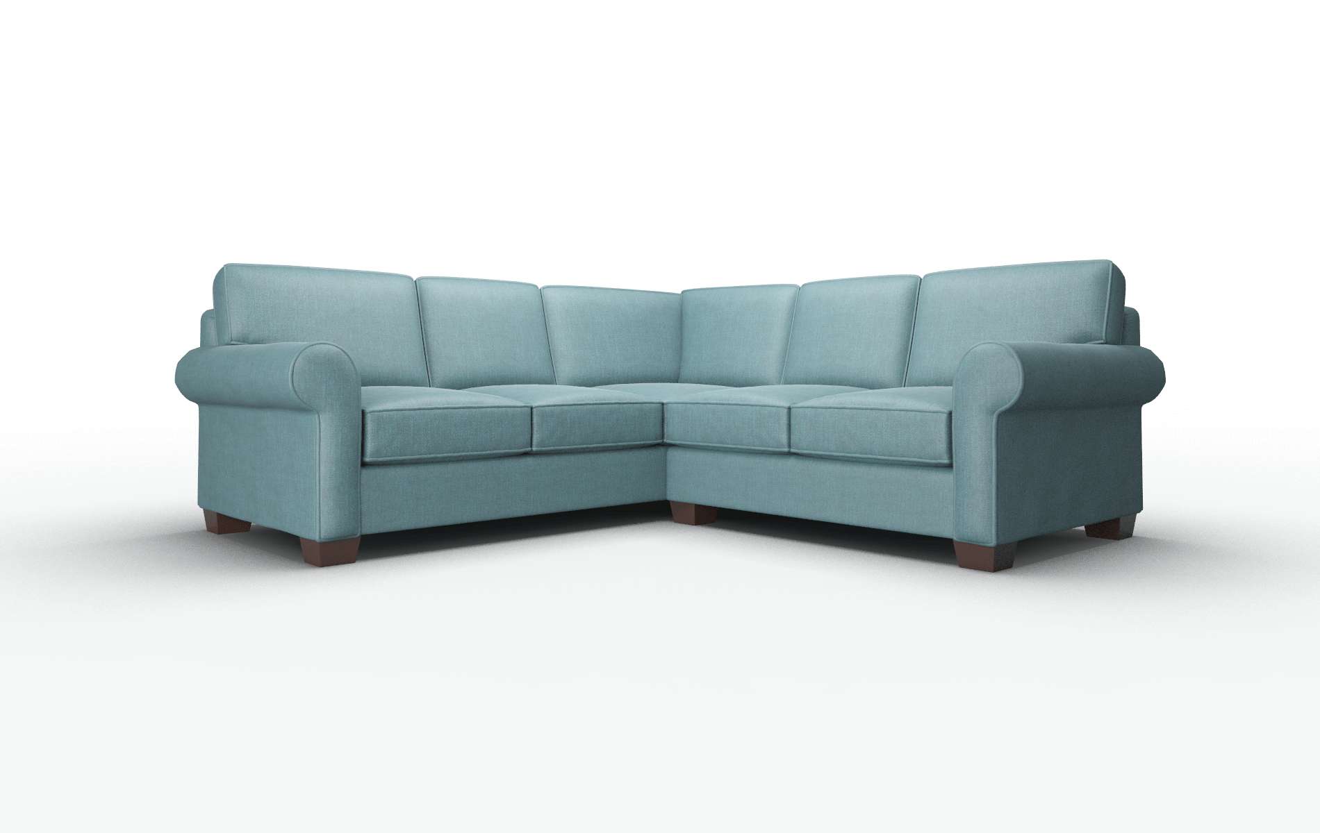 Isabel Leslie Peacock Sectional espresso legs 1