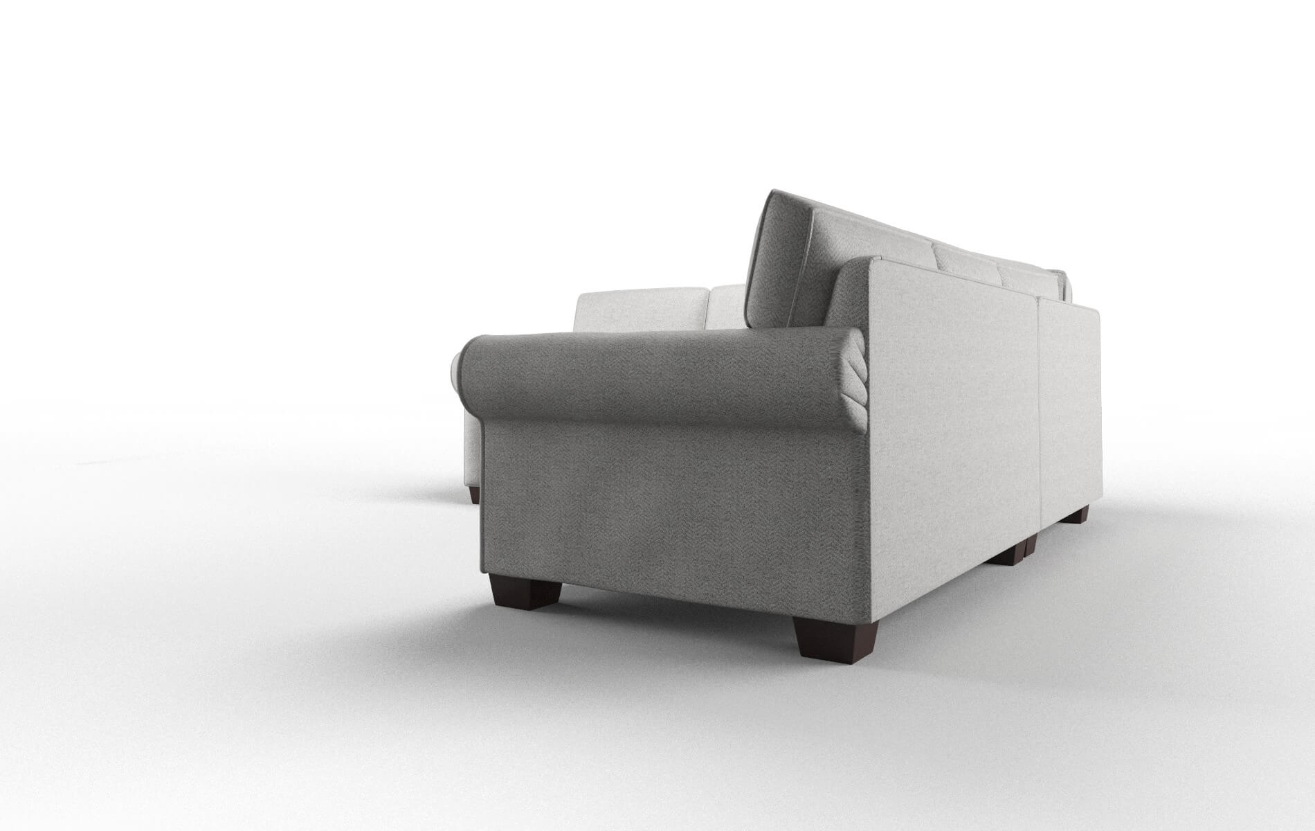 Isabel Malibu Dove Sectional espresso legs 4