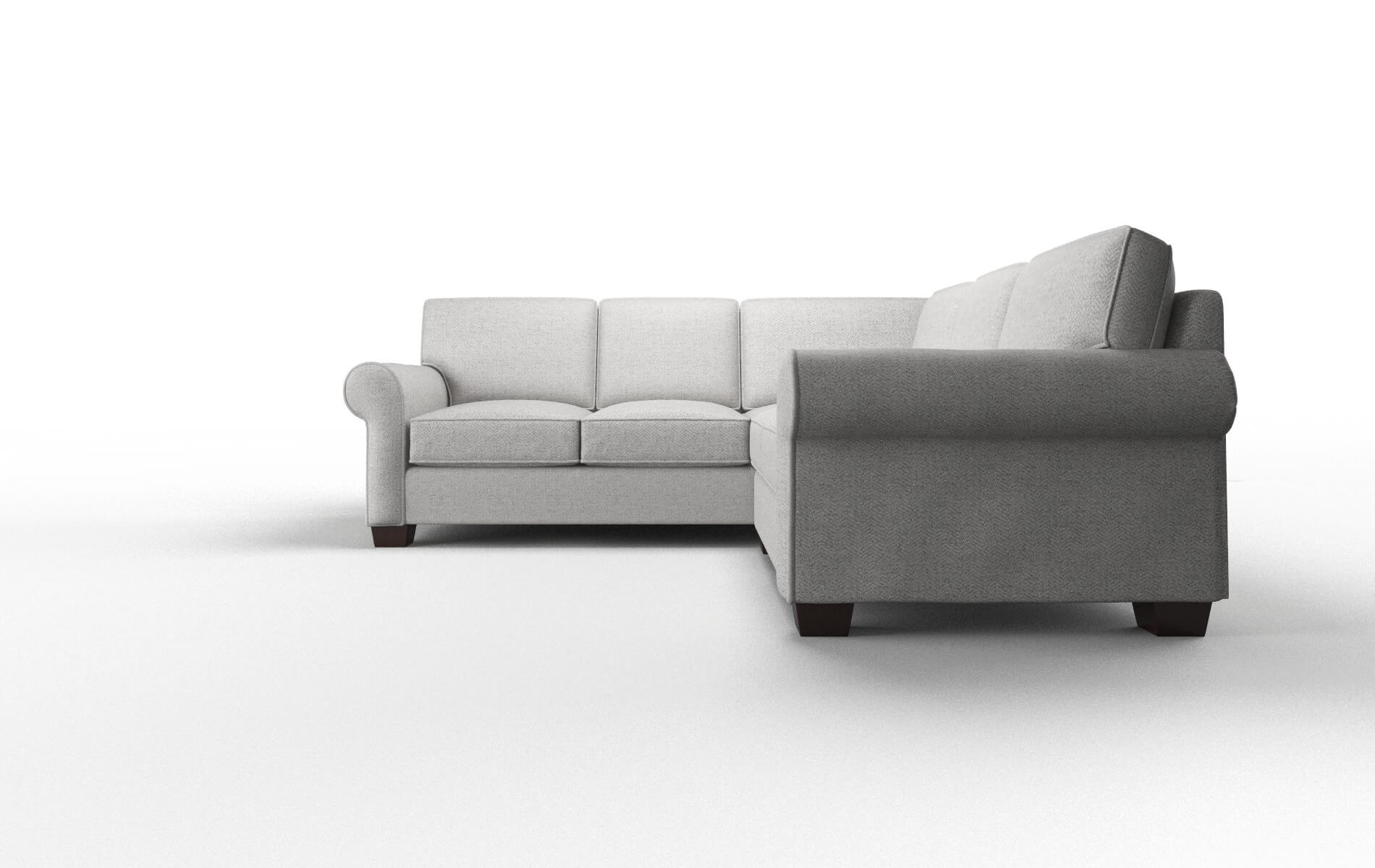 Isabel Malibu Dove Sectional espresso legs 5