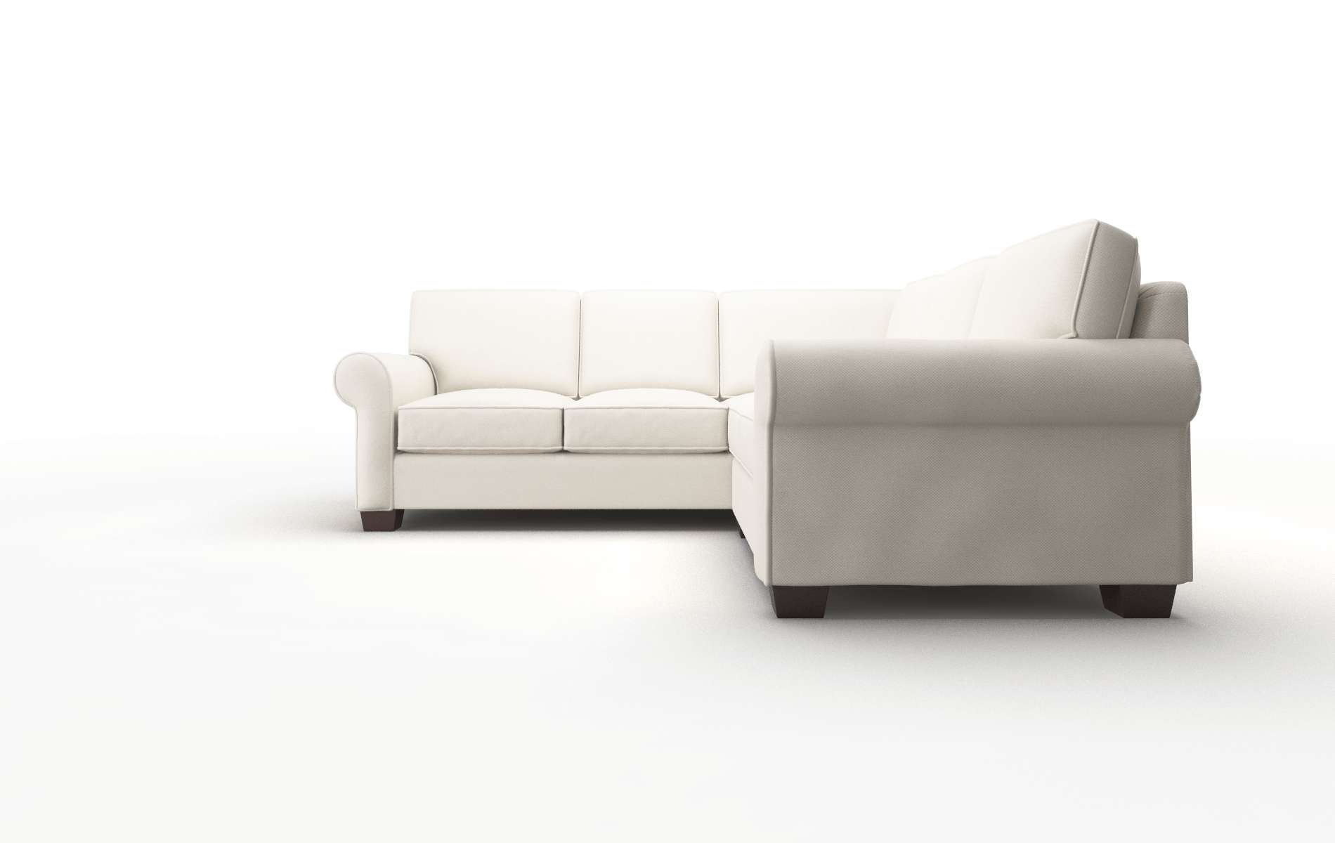 Isabel Malibu Linen Sectional espresso legs 5