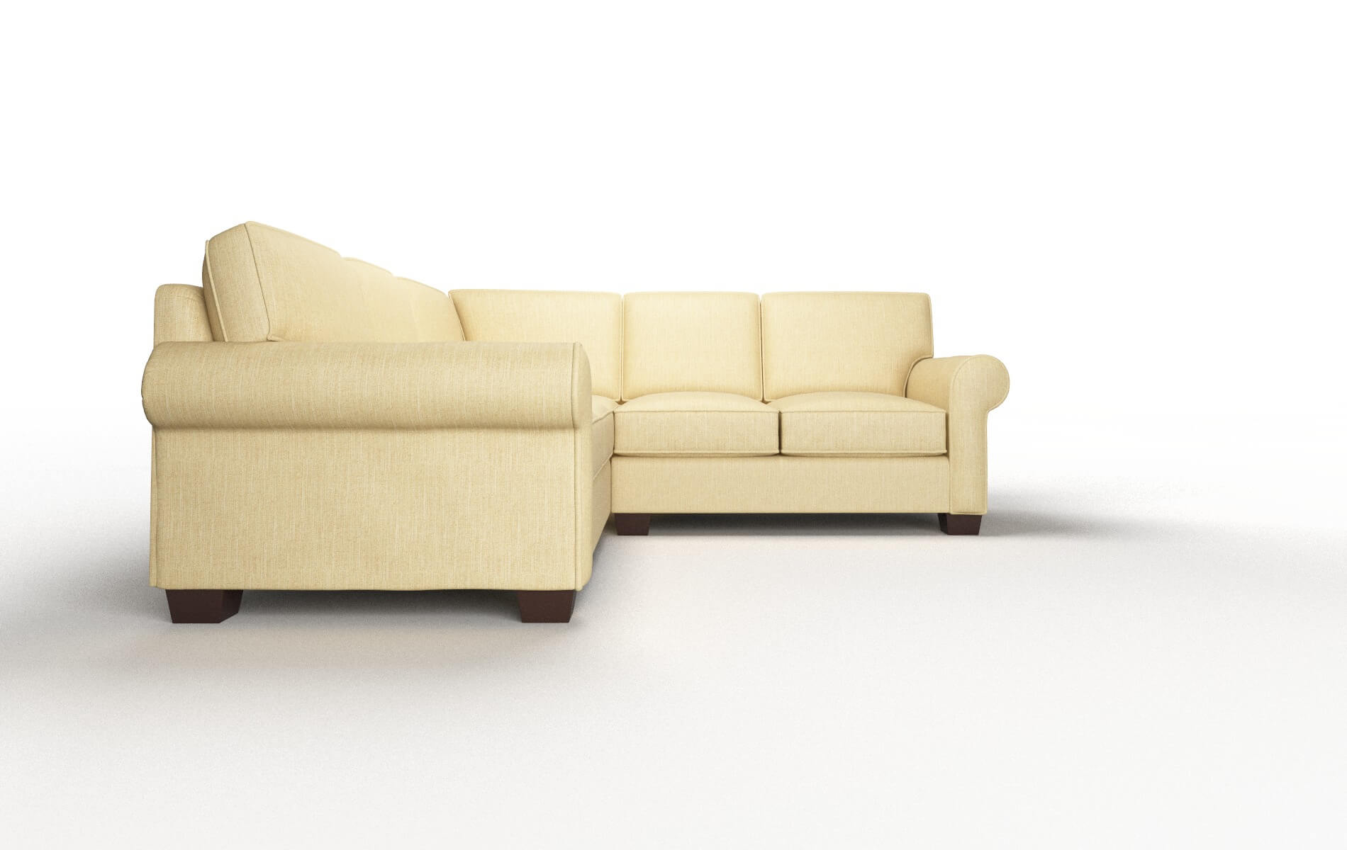 Isabel Malibu Maize Sectional espresso legs 2