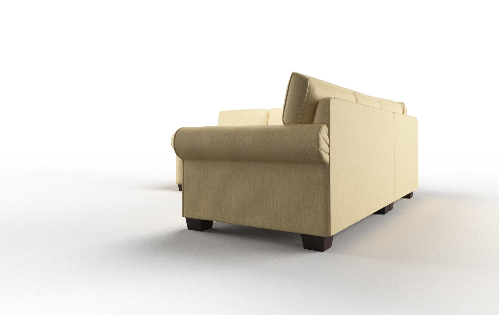 Isabel Malibu Maize Sectional espresso legs 4