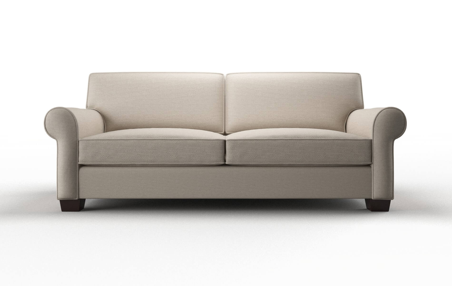 Isabel Naples Almond Sofa espresso legs 1