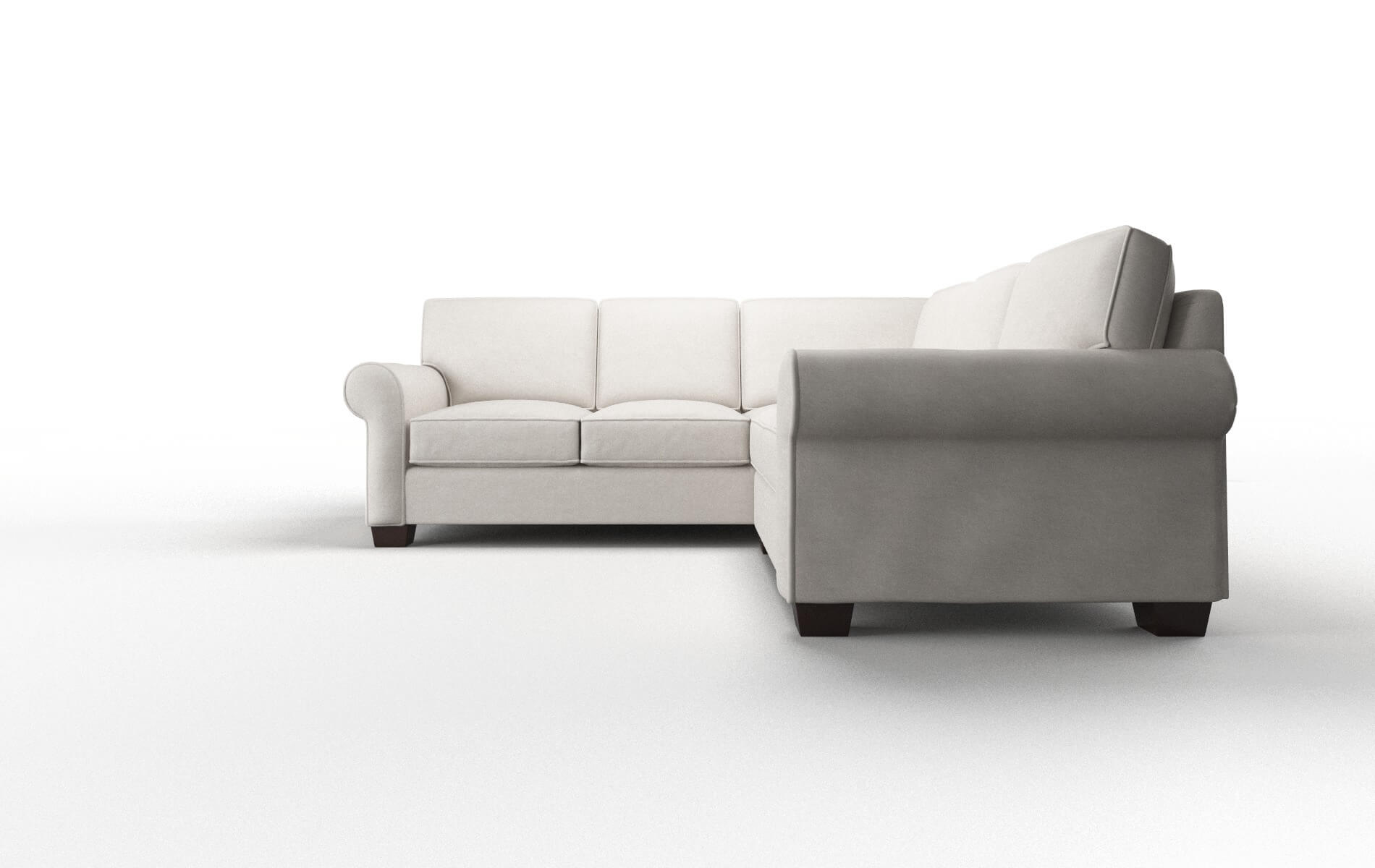 Isabel Noble Grey Sectional espresso legs 5