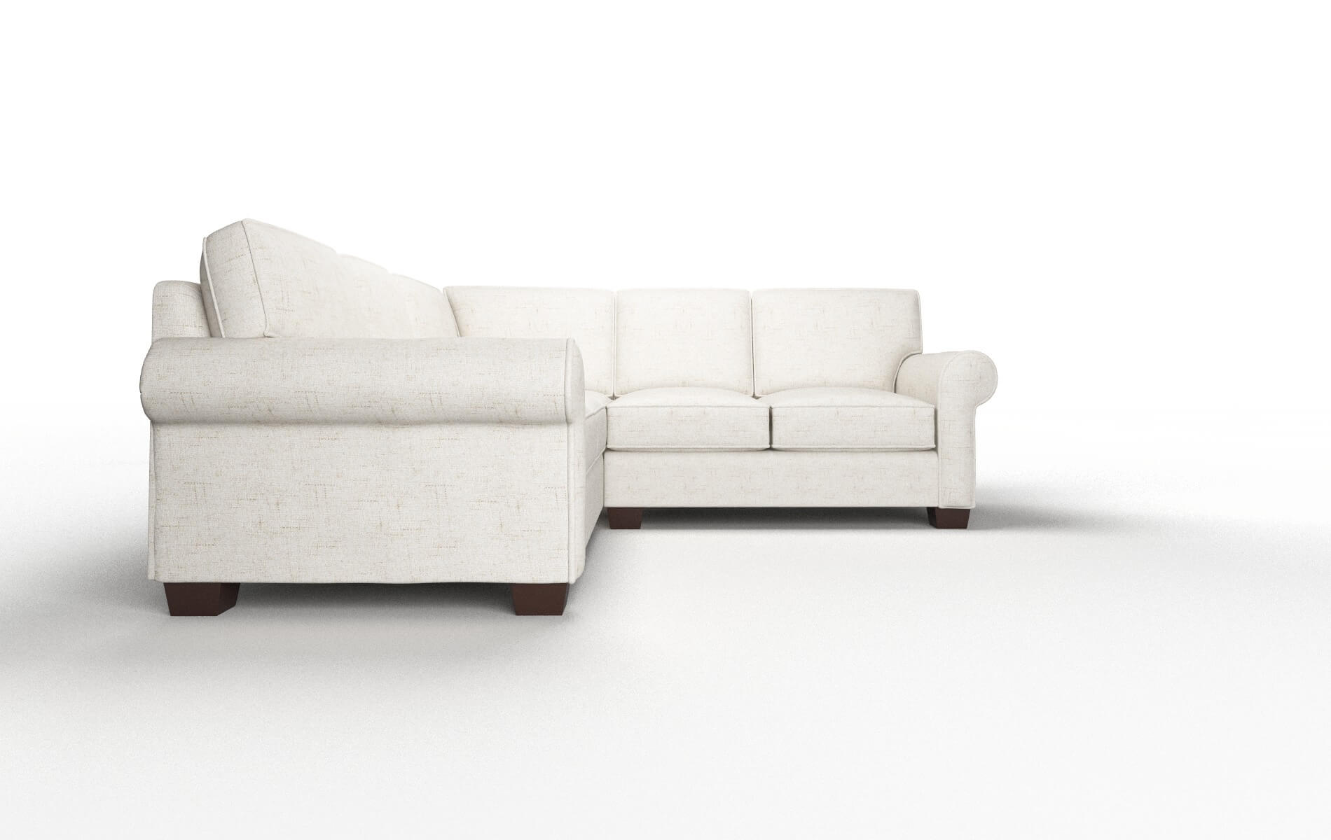 Isabel Oceanside Natural Sectional espresso legs 2