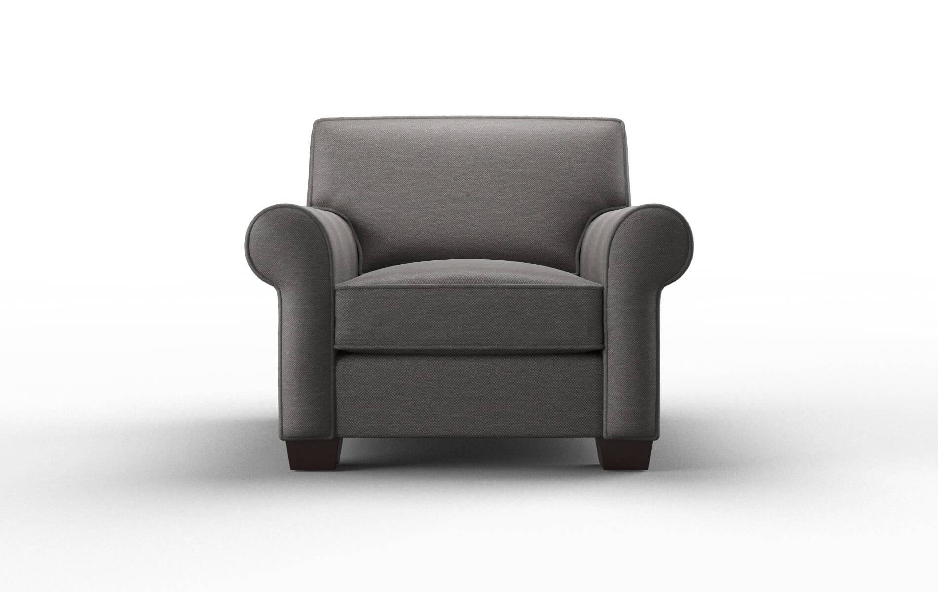 Isabel Oscar Grey Chair espresso legs 1