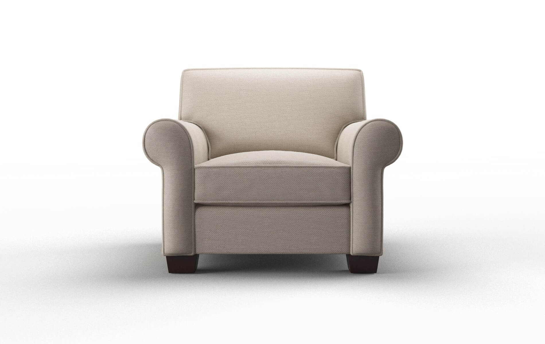 Isabel Oscar Linen Chair espresso legs 1