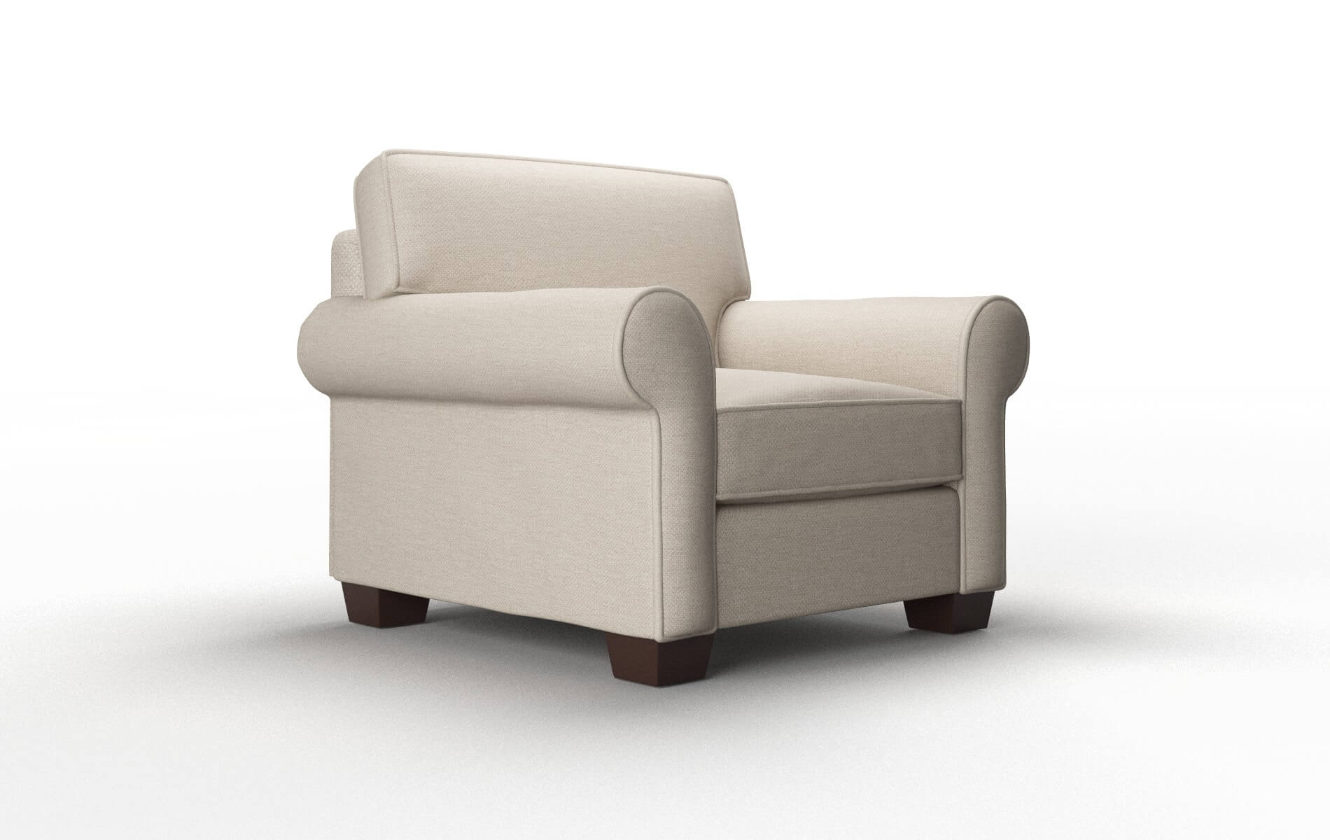 Isabel Oscar Linen Chair espresso legs 2