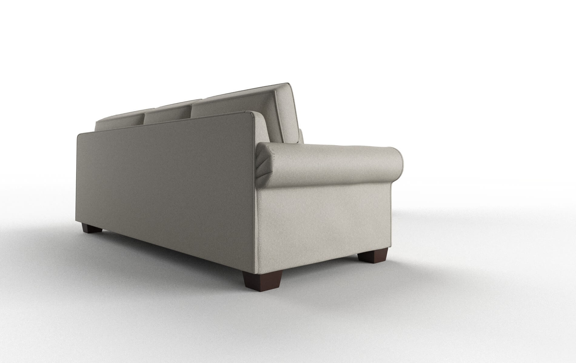 Isabel Oscar Silver Sectional espresso legs 3