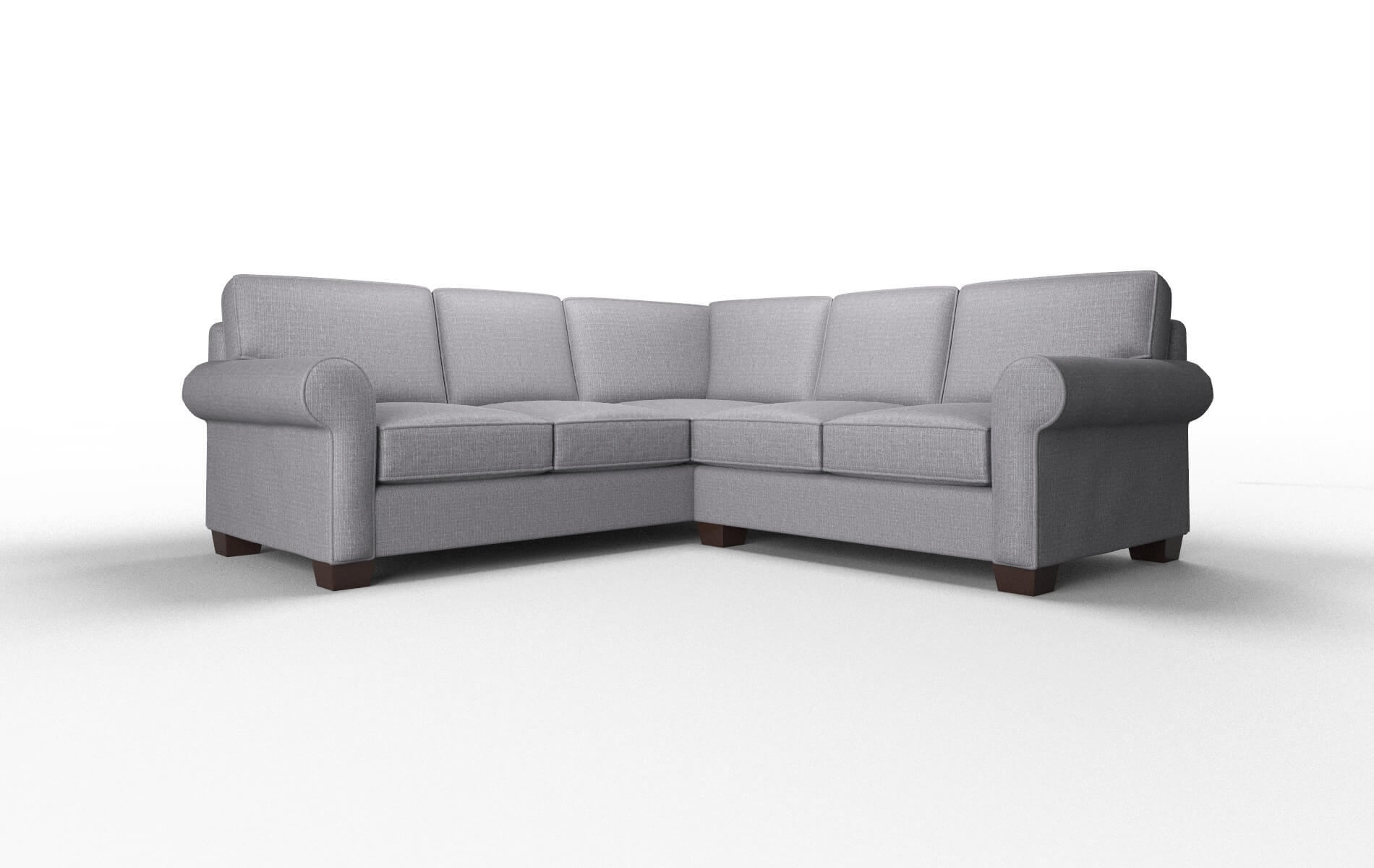 Isabel Parker Ash Sectional espresso legs 1