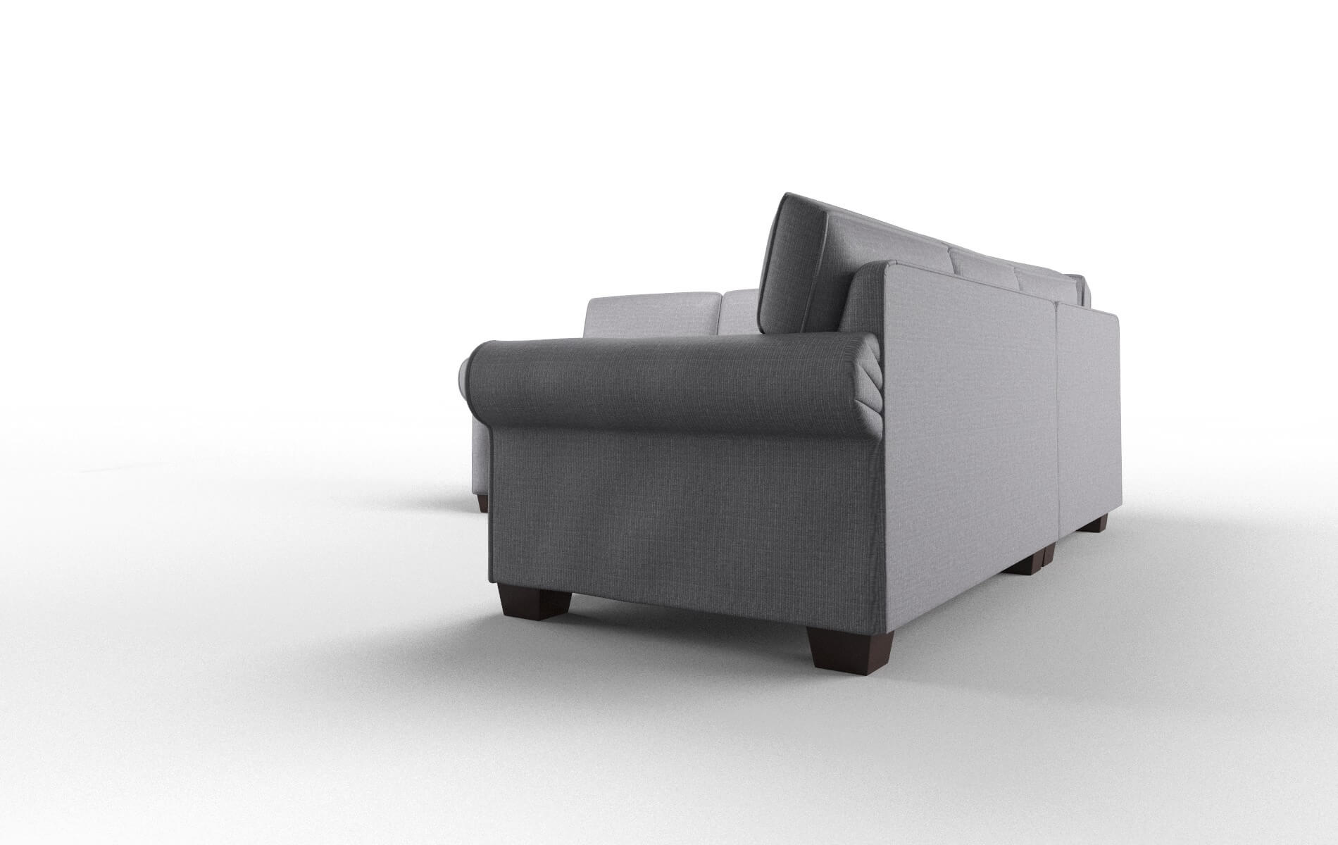 Isabel Parker Ash Sectional espresso legs 4