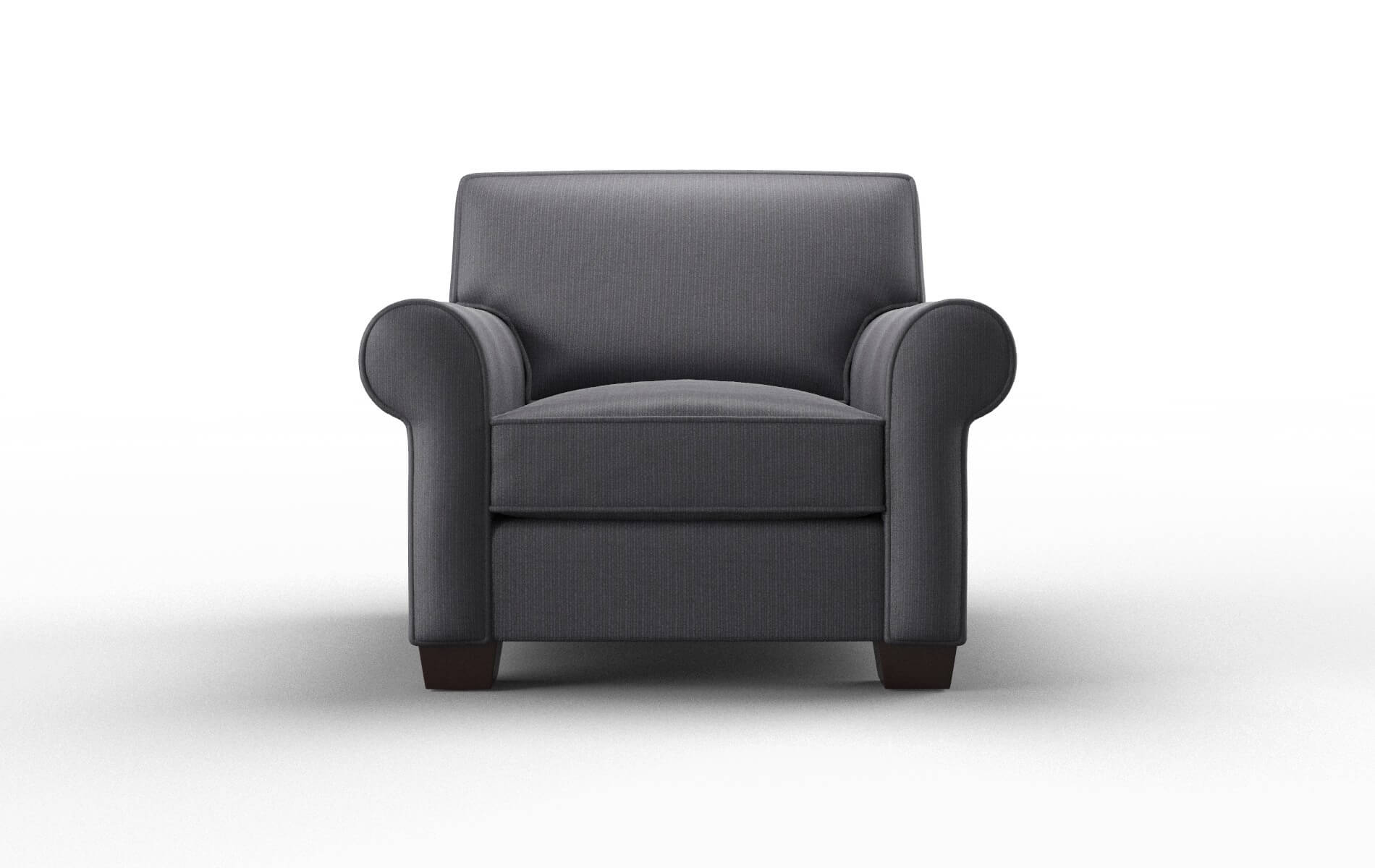 Isabel Parker charcoal Chair Espresso Legs  1