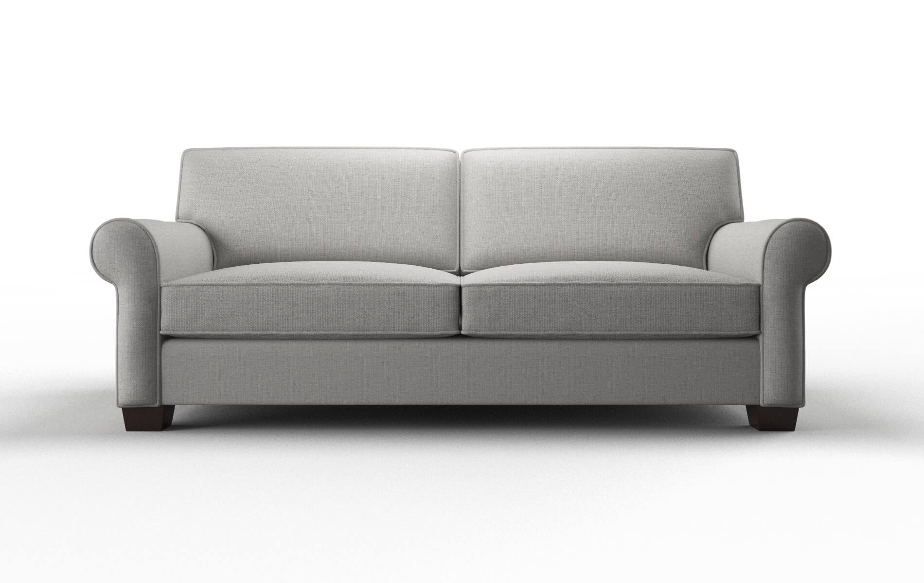 Isabel Parker Silver Sofa espresso legs 1