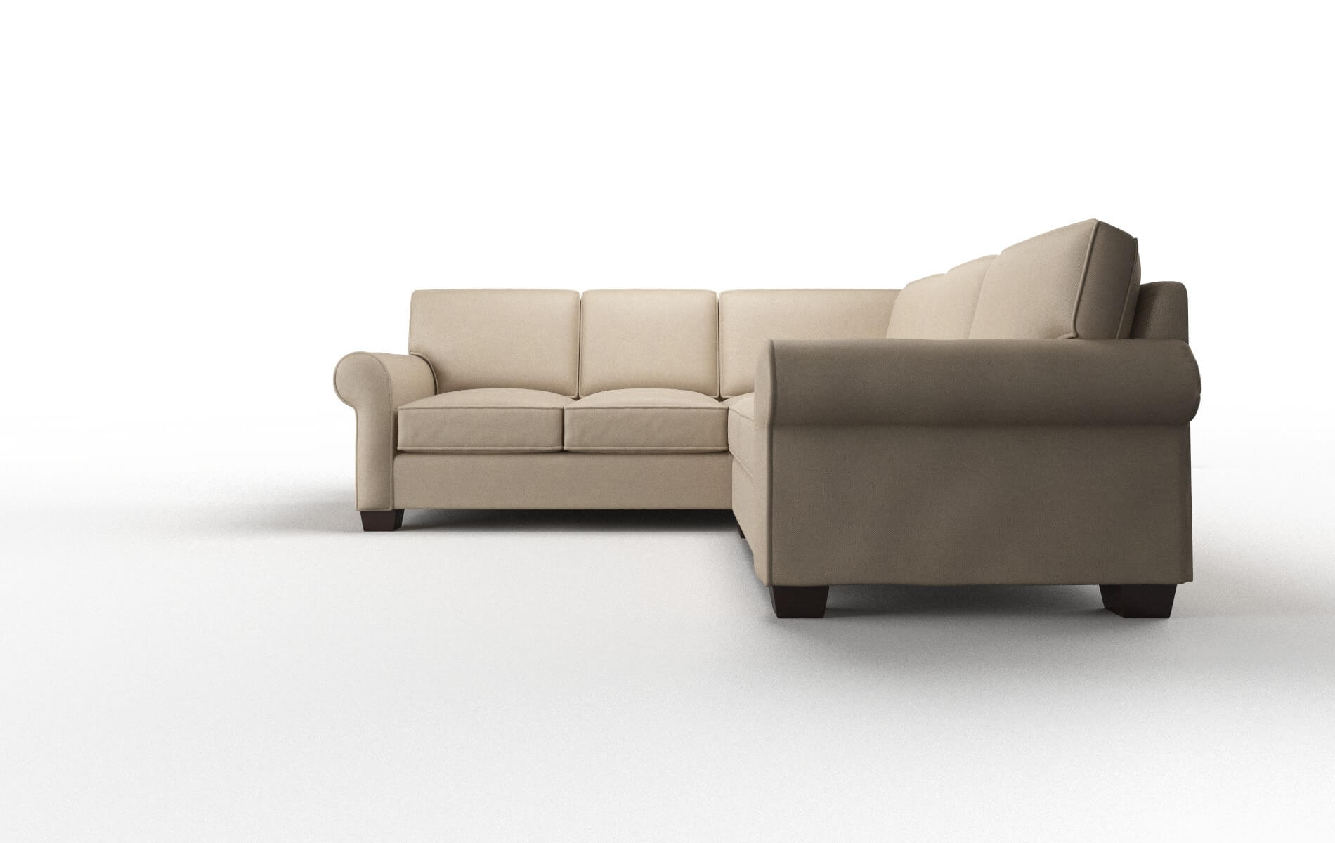 Isabel Rocket Cappuccino Sectional espresso legs 5
