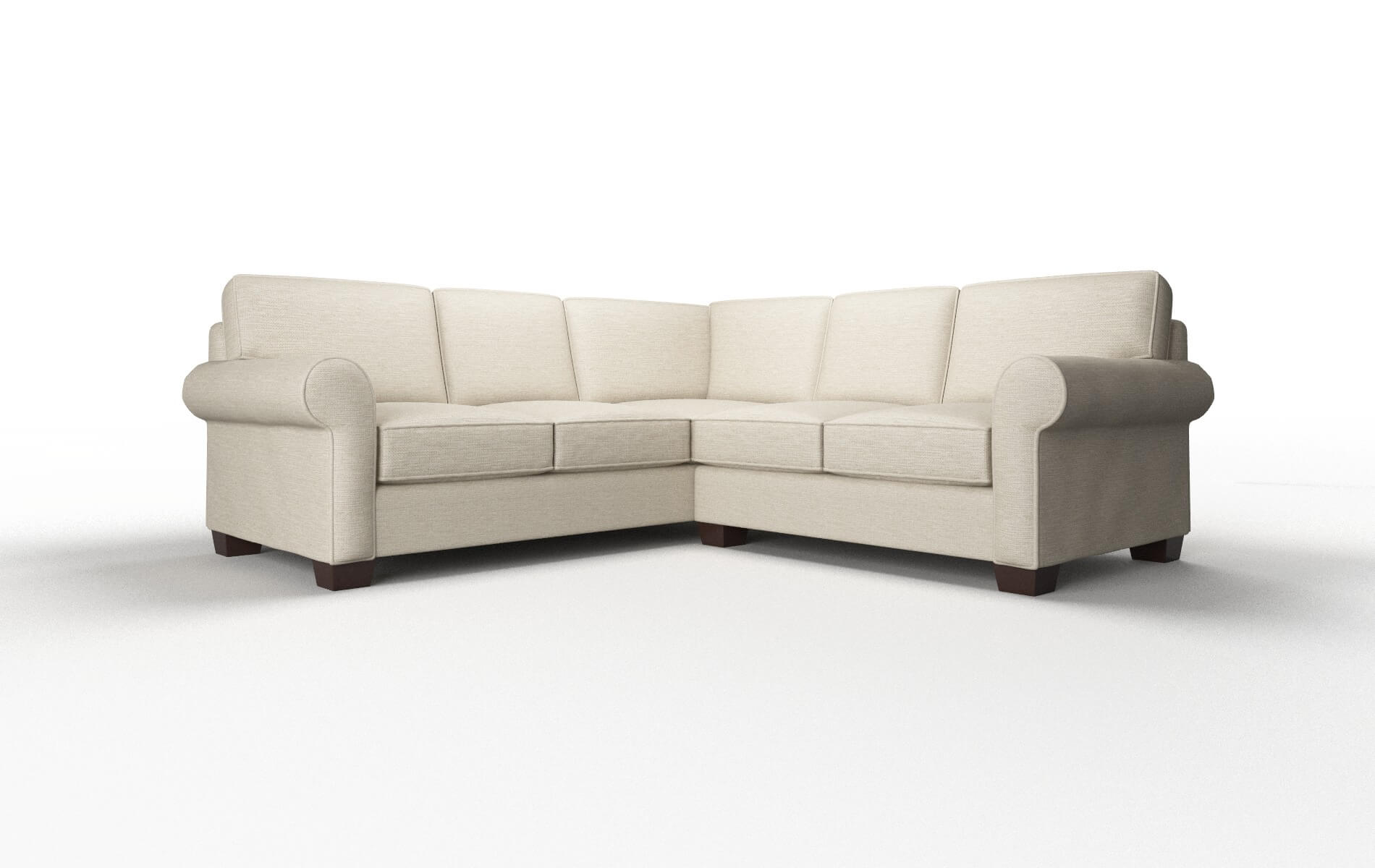 Isabel Rocket dove Sectional Espresso Legs  1